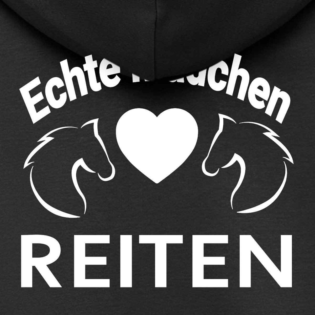 Spreadshirt Sweatjacke Echte Mädchen Reiten Pferdeliebe Kinder Premium Organic Zip Hoodie (1-tlg)