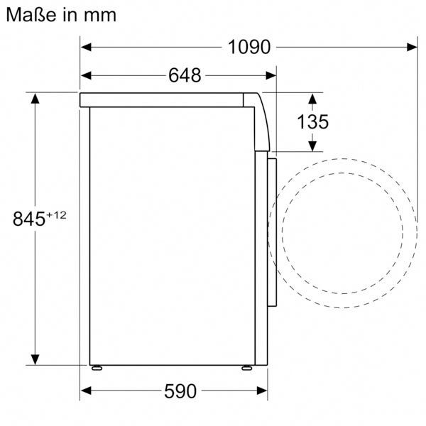 BOSCH Waschmaschine Serie 9 die 1400 Wasser- Waschmittelmenge exakt und U/min, i-DOS benötigte 8 kg, WGB244A40, dosiert