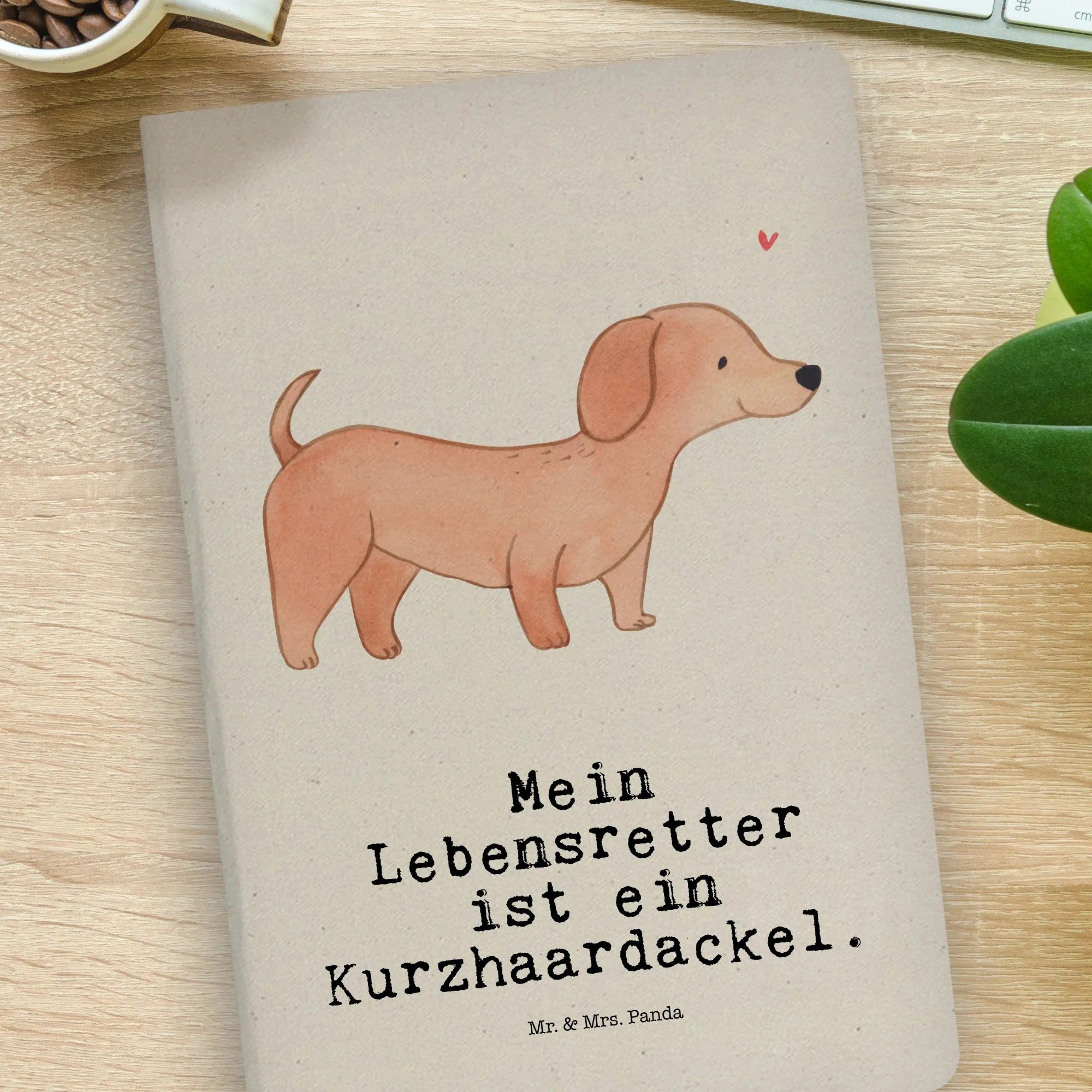 Thumbnail - Mr. & Mrs. Panda Notizbuch Dackel Kurzhaardackel Lebensretter - Transparent - Geschenk, Dachshun Mr. & Mrs. Panda, Langl...