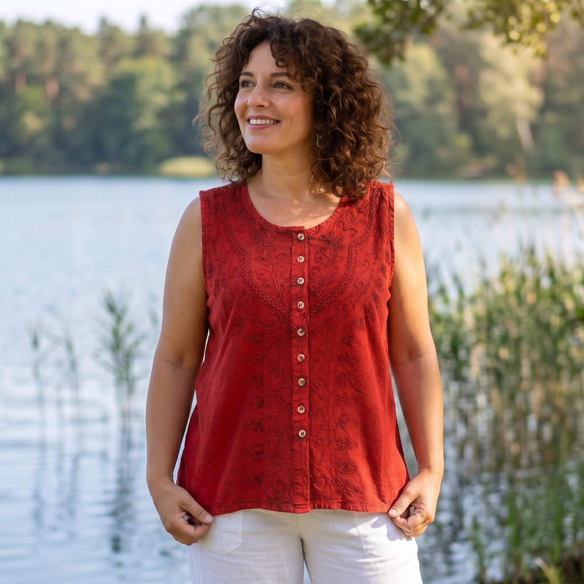 Guru-Shop T-Shirt Besticktes indisches Hippie Top, Boho-chic.. Festival, Ethno Style, alternative Bekleidung