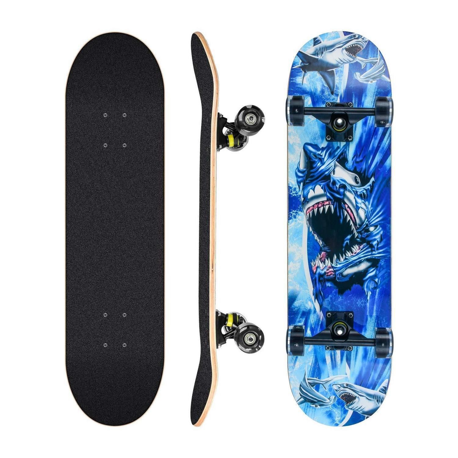 LuxusKollektion Skateboard Skateboard Kinder/Jugend/Erwachsene blau 78.7x20.3cm (1-St)