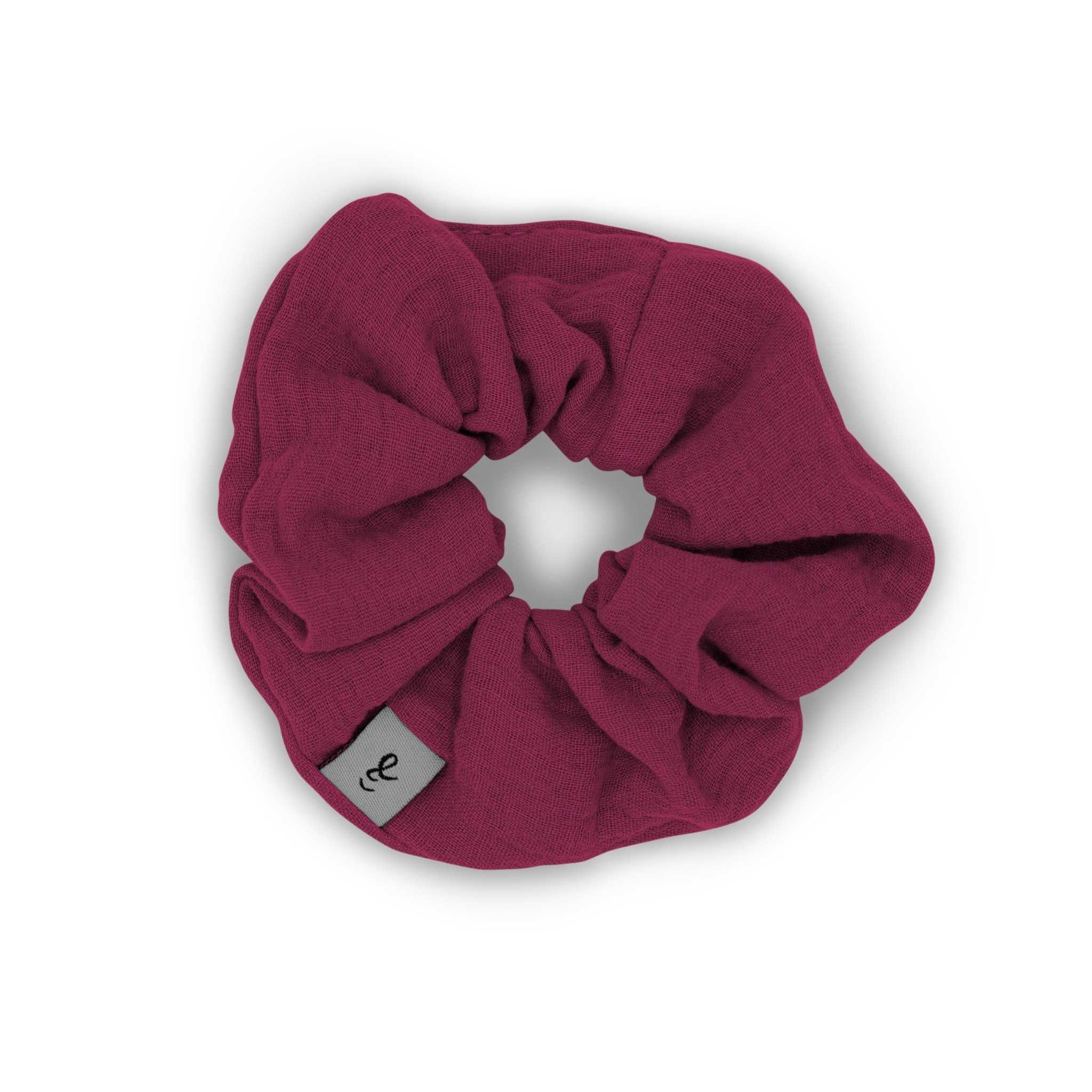 hutch&putch Haargummi Musselin-Scrunchie • Red Violet Erwachsene, 1-tlg