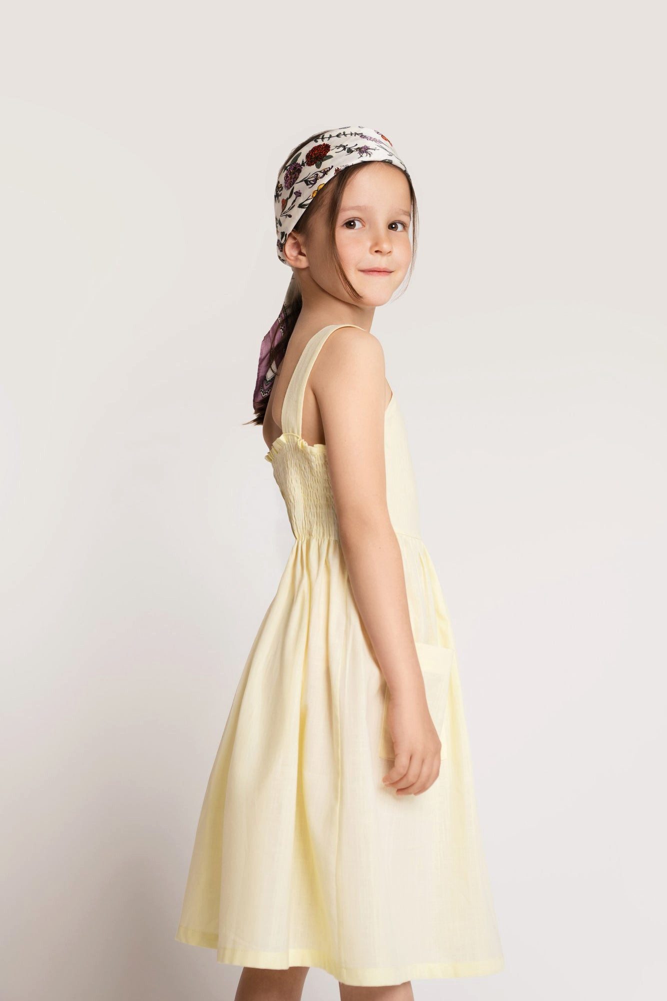 # SATURNDAY Sommerkleid Ärmelloses Kleid aus Baumwolle in gelb