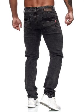 OneRedox Straight-Jeans JK3000 (Jeanshose Designerjeans Bootcut, 1-tlg) Fitness Freizeit Casual