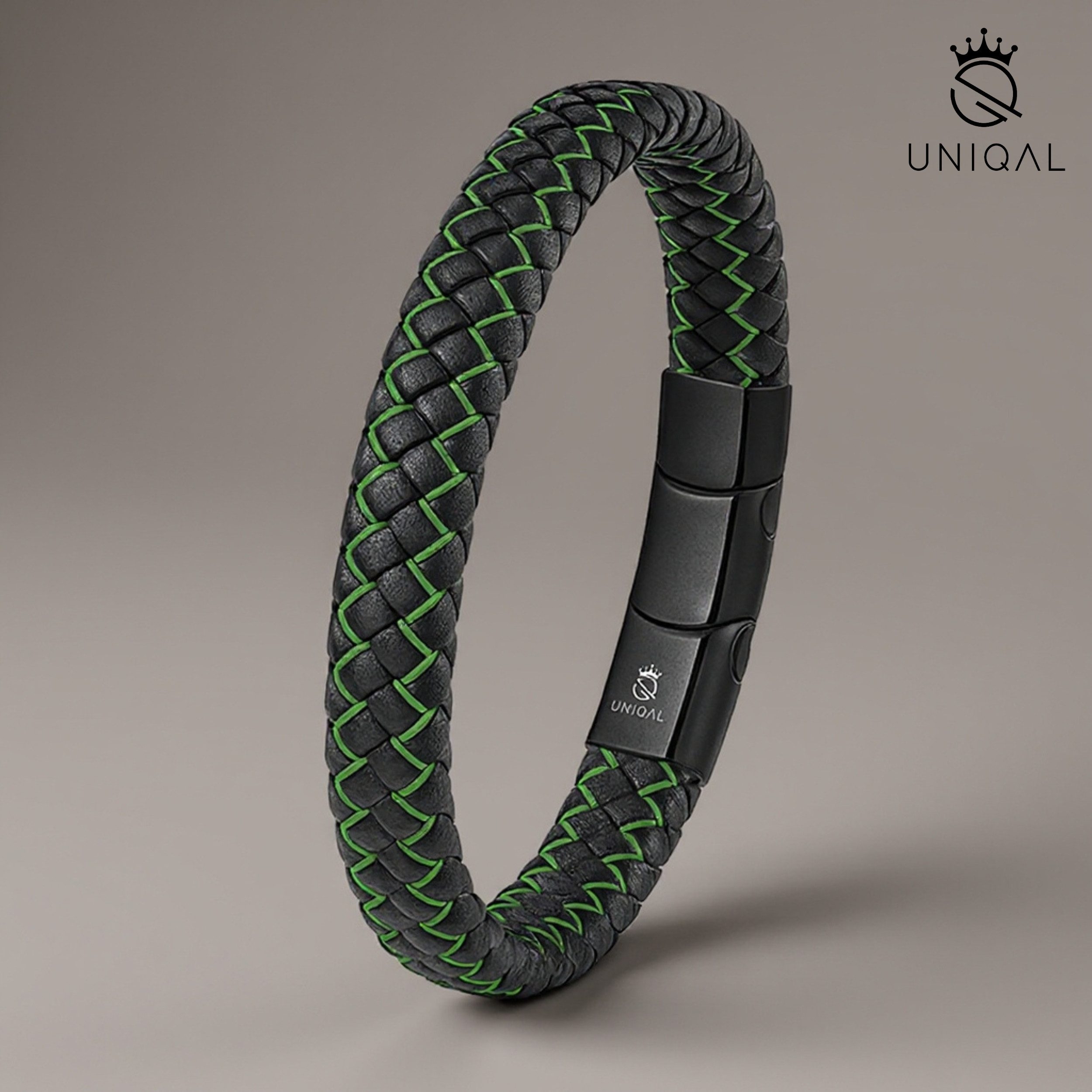 UNIQAL.de Lederarmband "MULTY COLOR" Geflochtenes Echtlederaccessoire mit Magnetverschluss (Edelstahl, Verlängerungsglied, Unisex, klassisches Design), Premium-Qualität – handgefertigt, kombinierbar, sportlich-elegant.