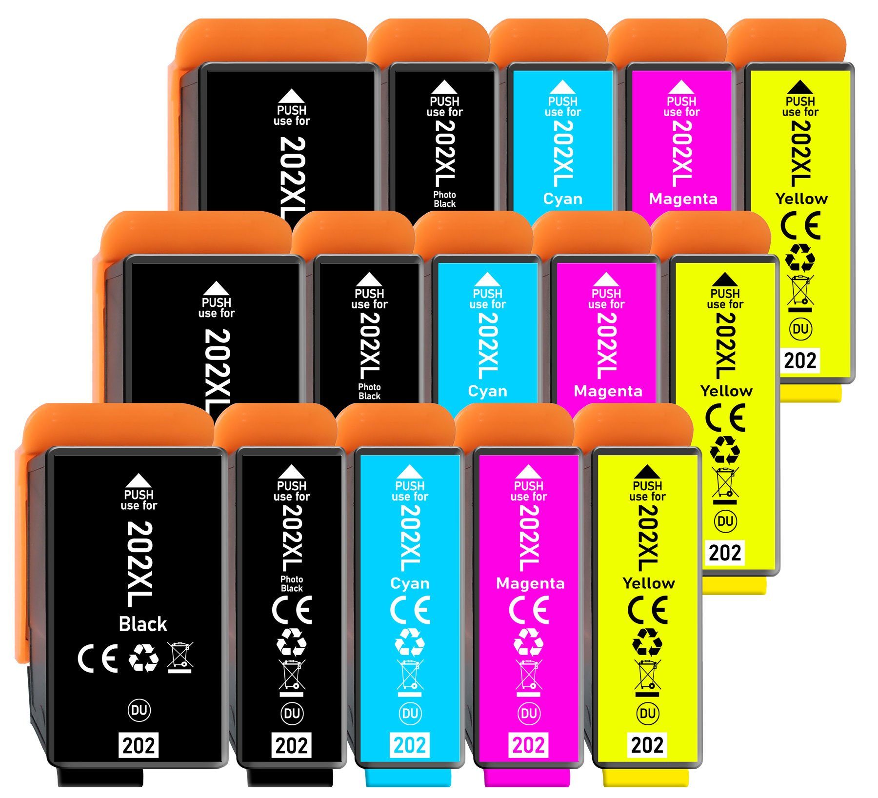 15er Pack Druckerpatronen 202 202XL kompatibel mit Epson XP-6005 Tintenpatrone