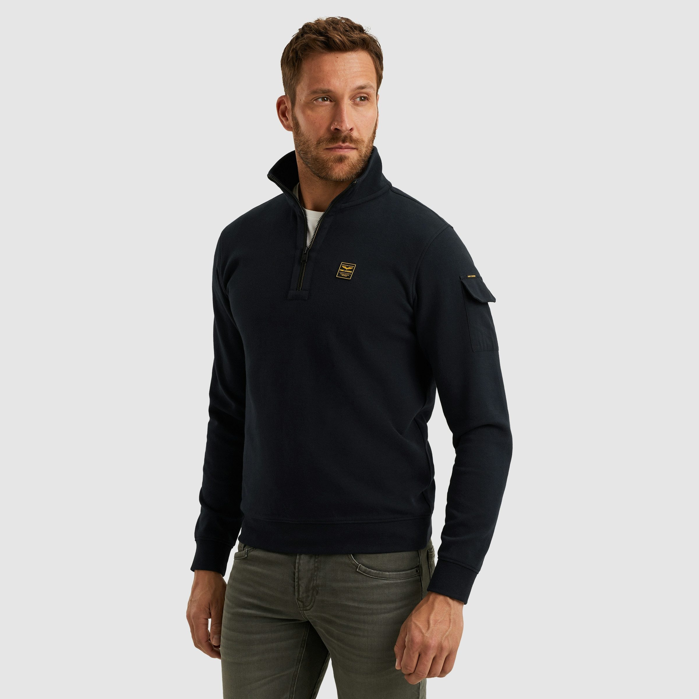 PME LEGEND Sweatshirt mit Logo Stickerei