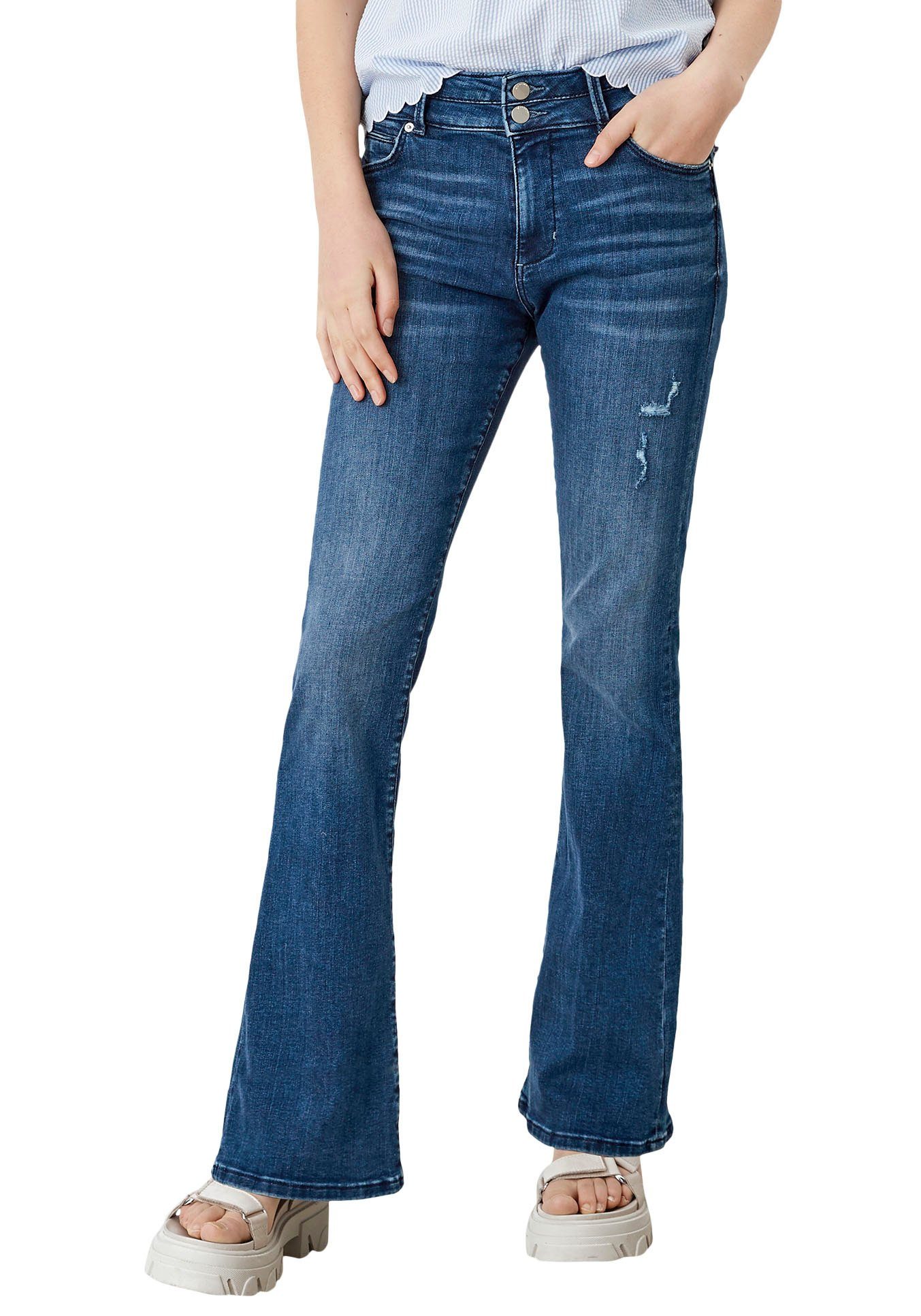 Q/S by s.Oliver Bootcut-Jeans »Reena« mit Doppel-Knopf-Verschluss online  kaufen | OTTO
