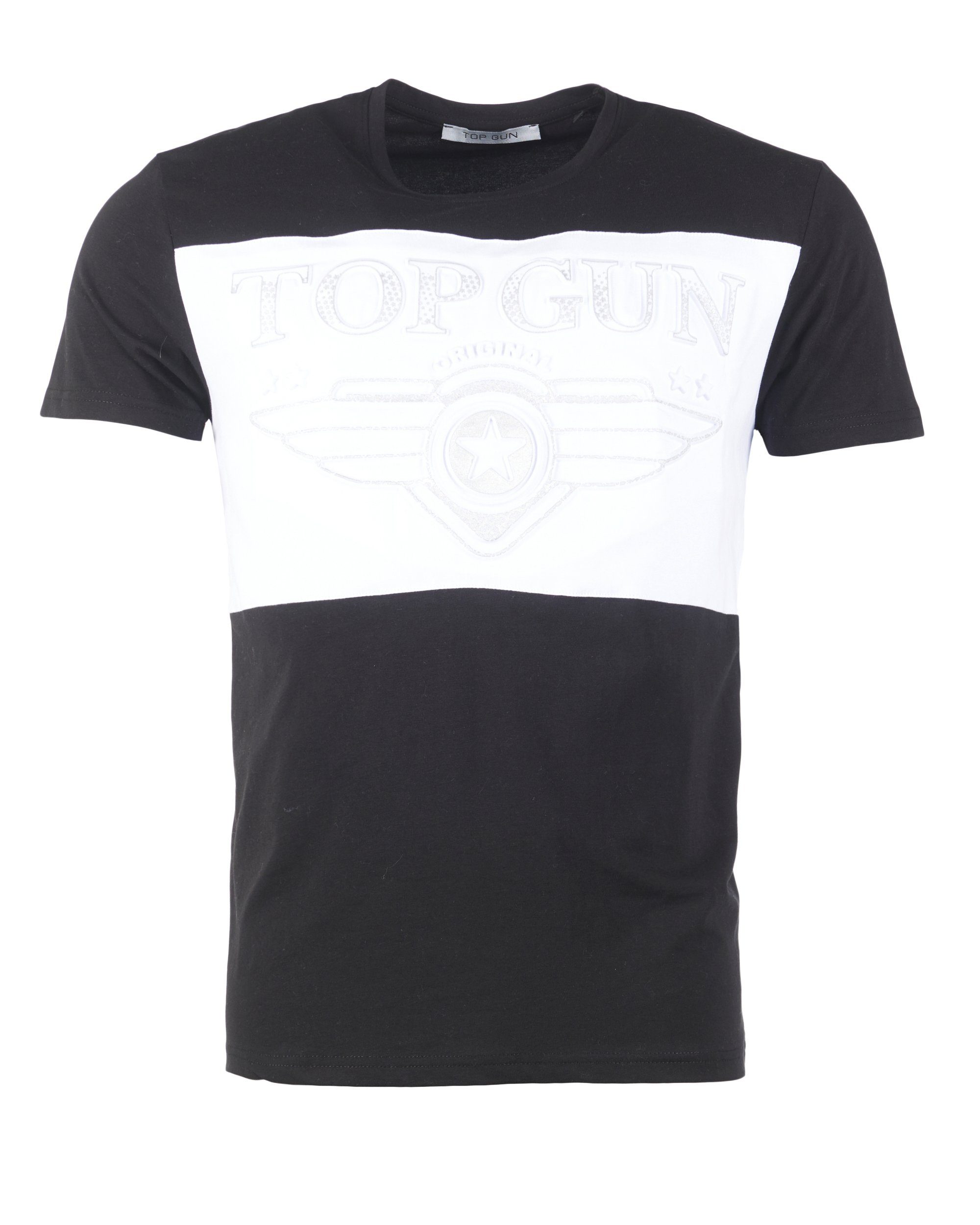 TOP GUN T-Shirt Destroy TG20193153 black/white | T-Shirts