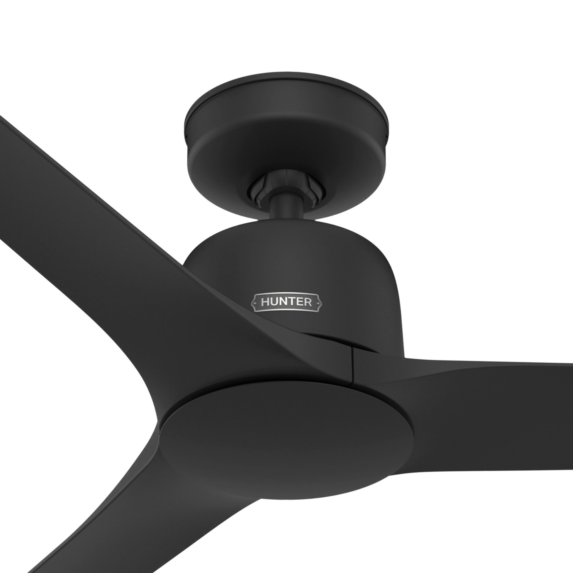 Hunter Deckenventilator Deckenventilator Athens Schwarz mit Fernbedienung