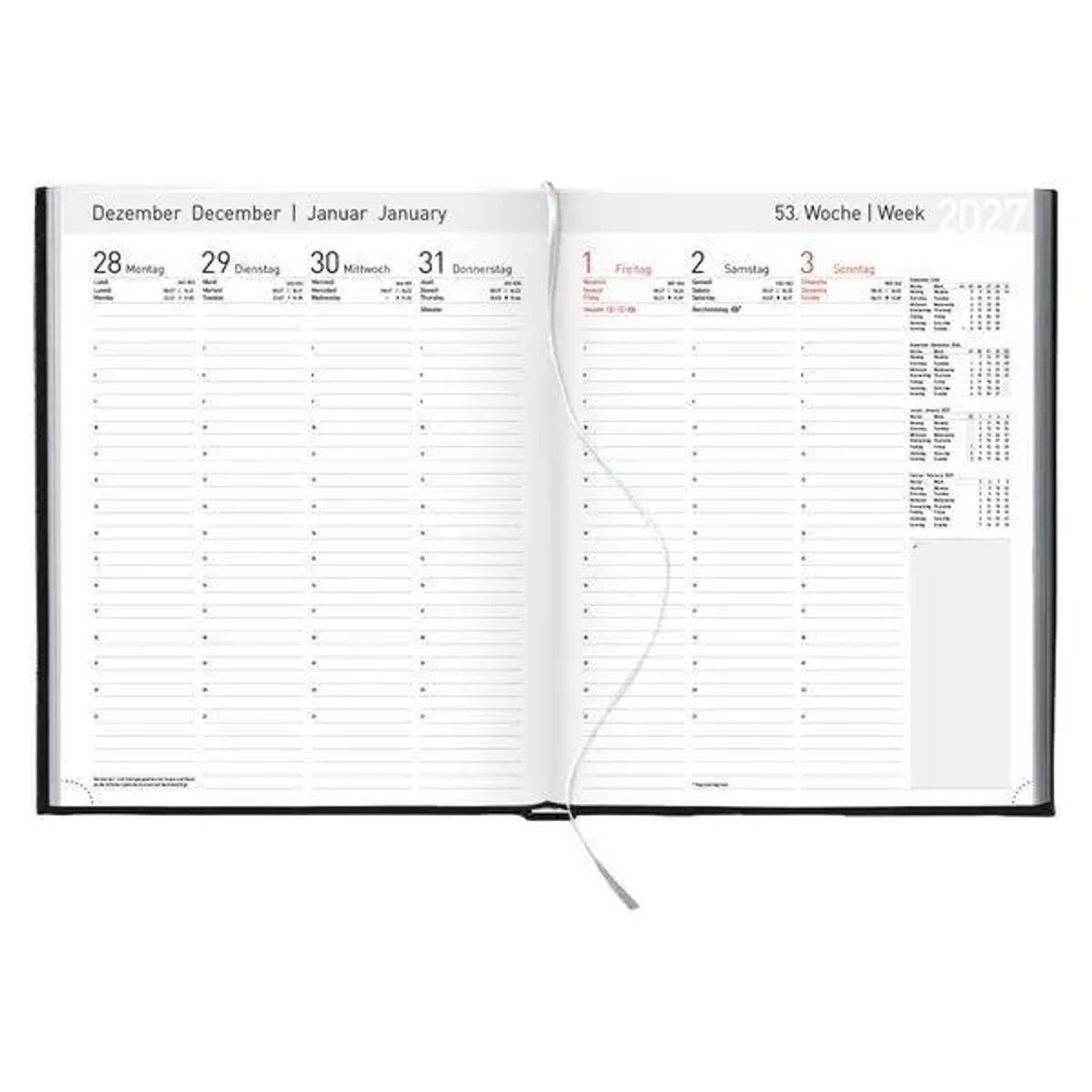Korsch Verlag Taschenkalender Buchkalender Manager-Timer Balaton schwarz 2027