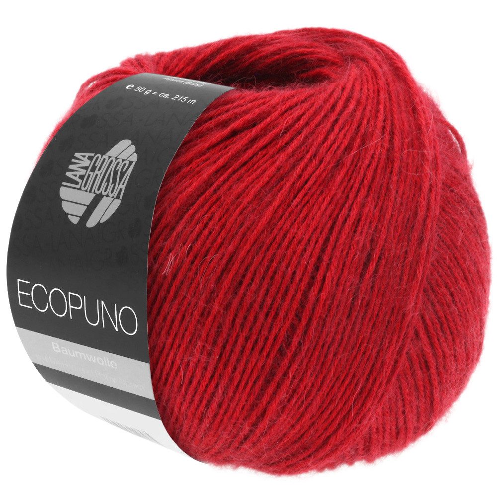 LANA GROSSA ECOPUNO Häkelwolle, 215 m (superweiches Ganzjahresgarn aus Baumwolle mit Merino und Baby Alpaka), 50 g