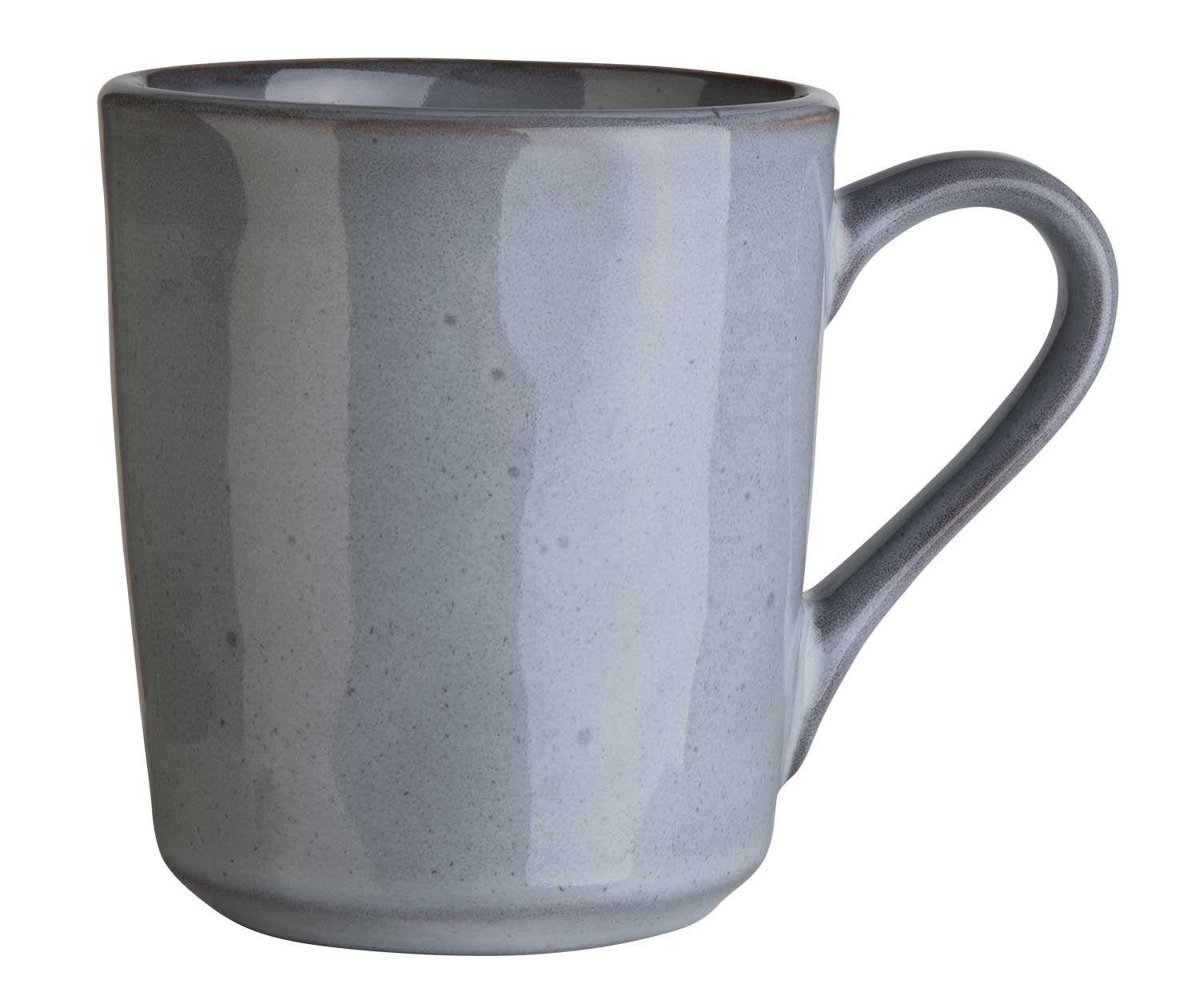 Home4You Tasse Kaffeetasse, 330 ml, lasiert, Steingut Grau