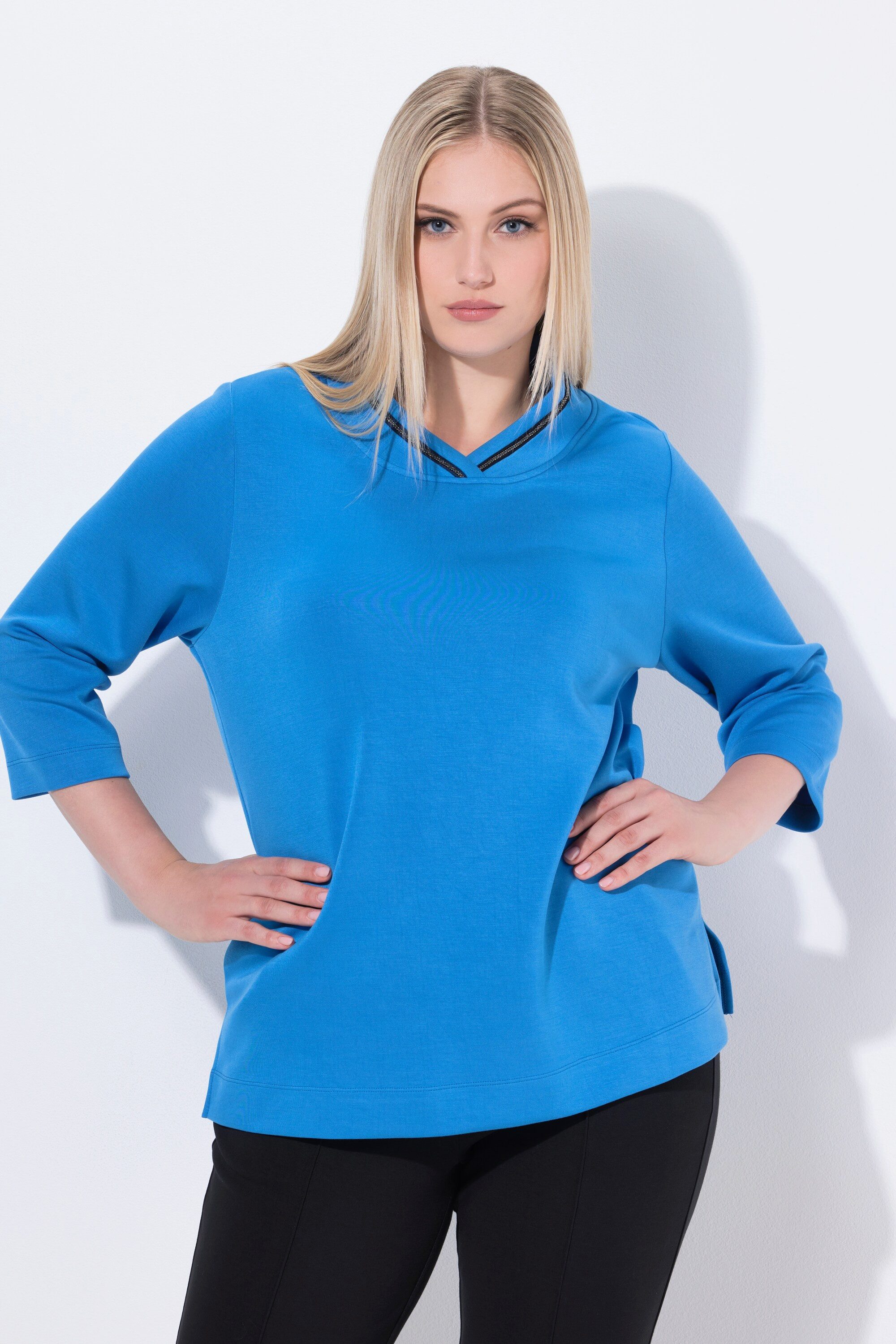 Ulla Popken Sweatshirt Sweatshirt Stehkragen Classic günstig online kaufen