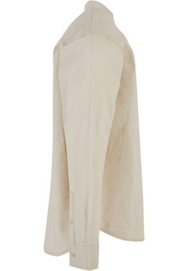 URBAN CLASSICS Langarmhemd Urban Classics Herren Cotton Linen Stand Up Collar Shirt (1-tlg)
