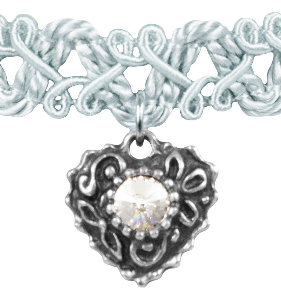 LUISIA® Kette mit Anhänger LUISIA Spitzen Kropfband 'Malina' mit Herzanhäng günstig online kaufen