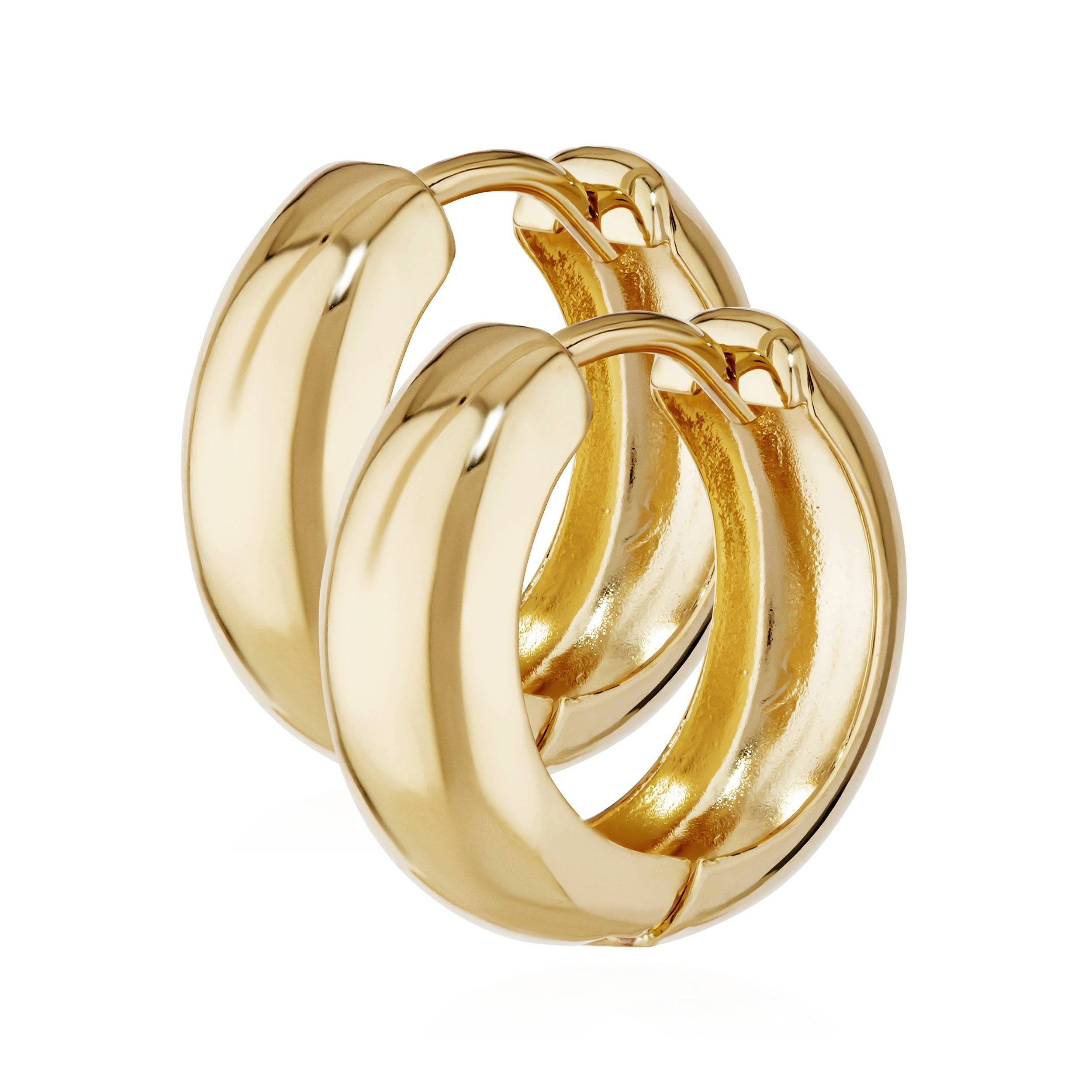 Klappcreolen Paar 375 Gelb Gold Klappcreolen Ohrringen 15 X 5,1