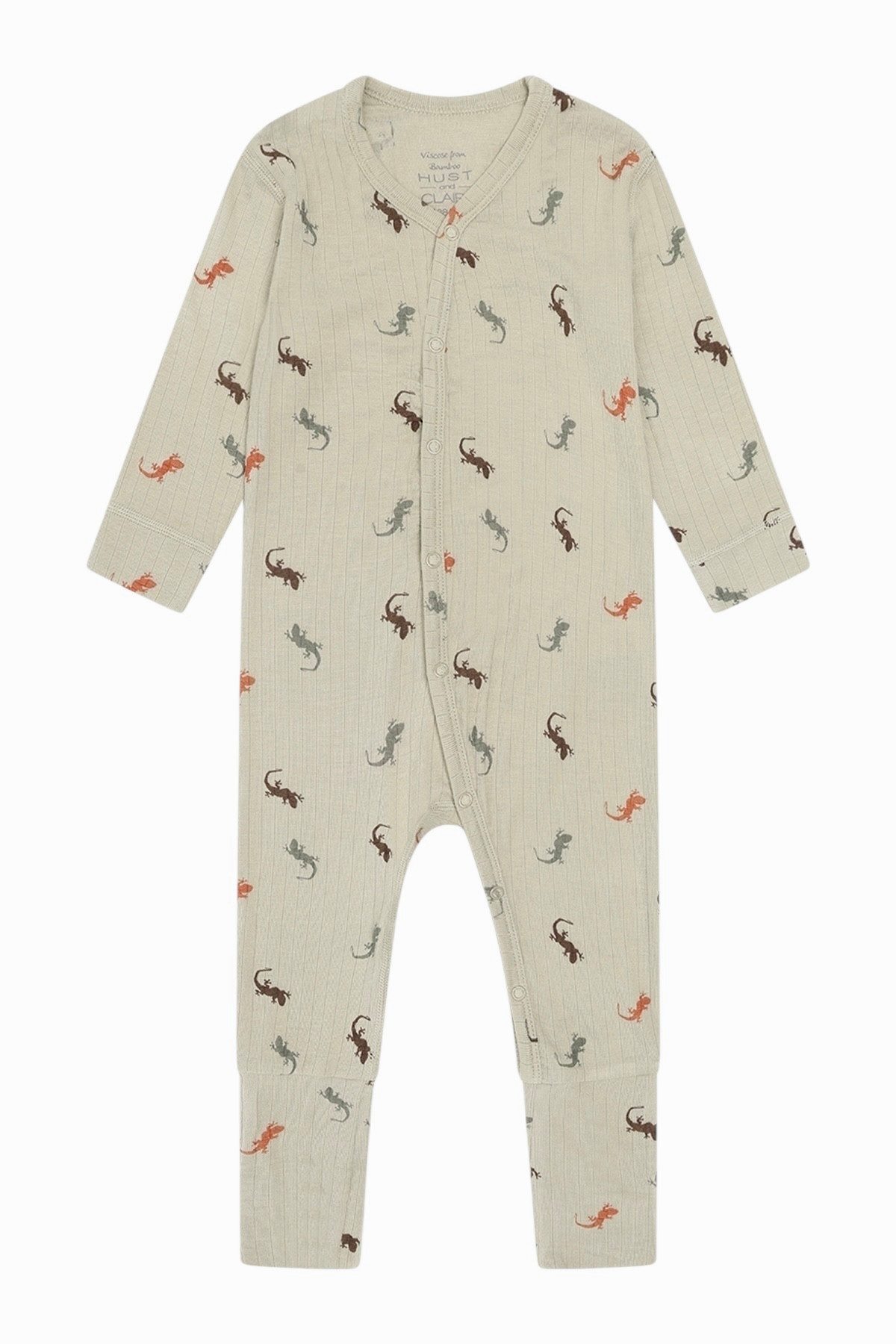 Hust & Claire Schlafoverall Mulle Lizards (1-tlg) Overall „Mulle Lizards“ – Bambus-Viskose Jungen-Einteiler