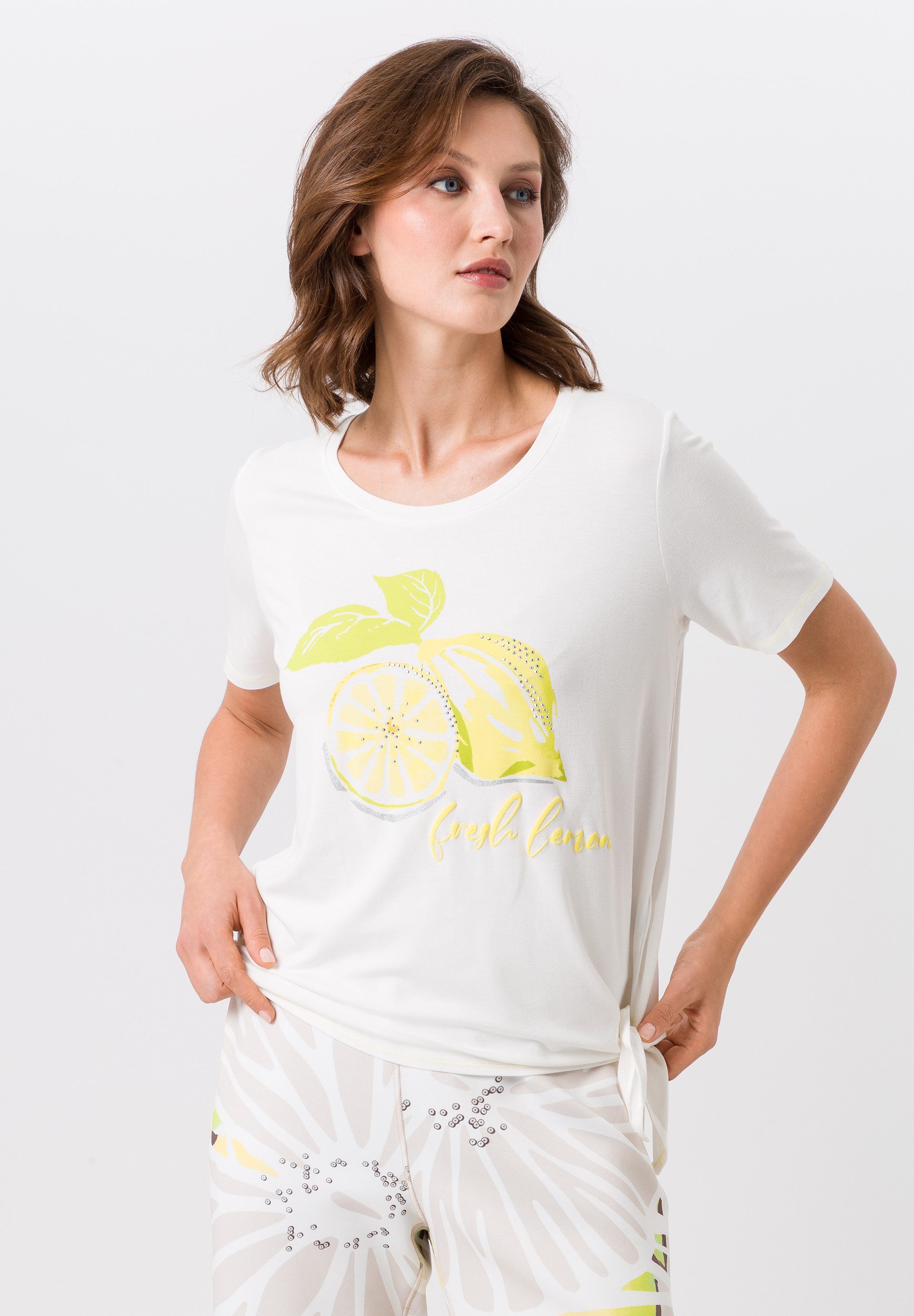 Kurzarmshirt mit Strassdetails