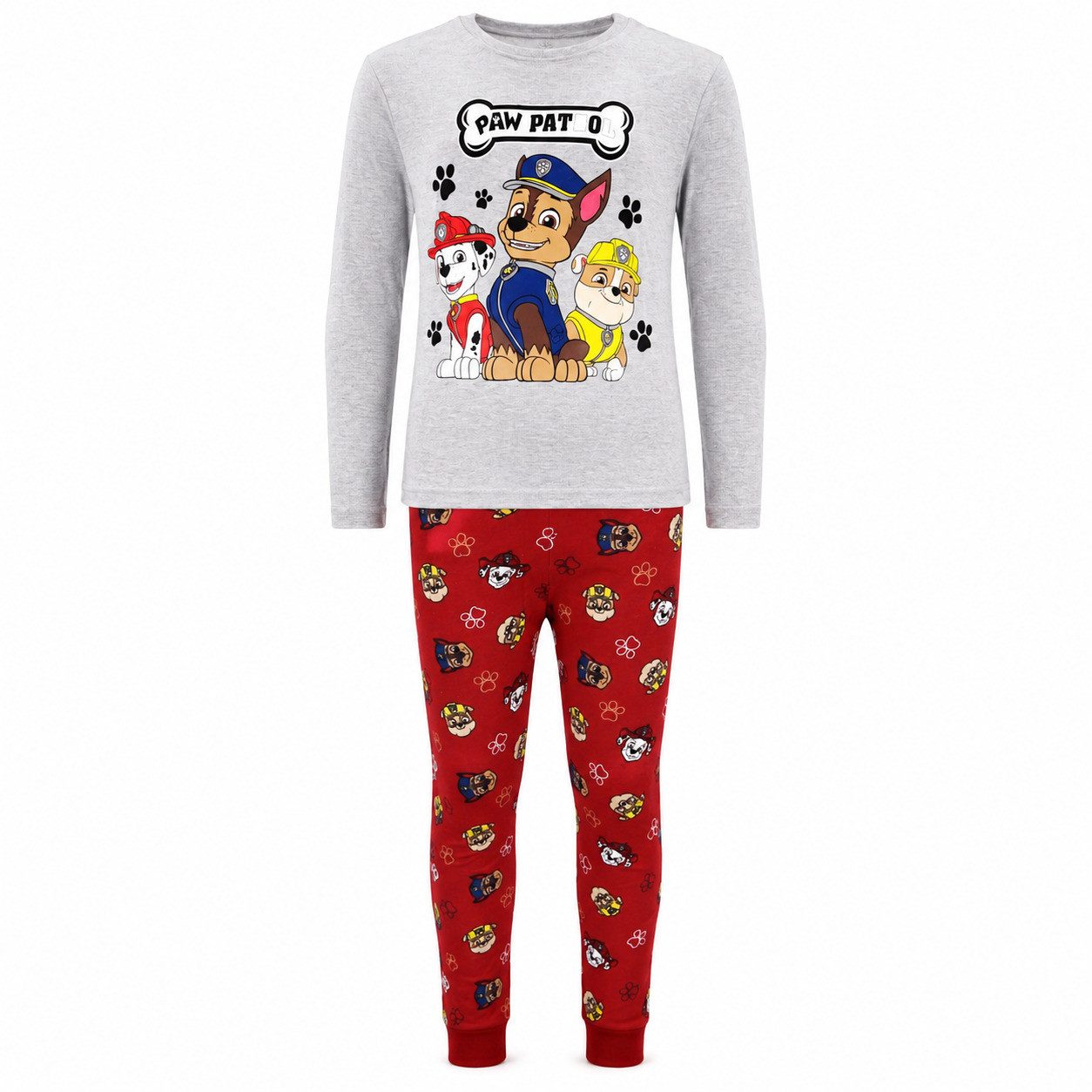 PAW PATROL Schlafanzug Paw Patrol Kinder Jungen Schlafanzug Pyjama Nachtwäsche Gr. 98,128