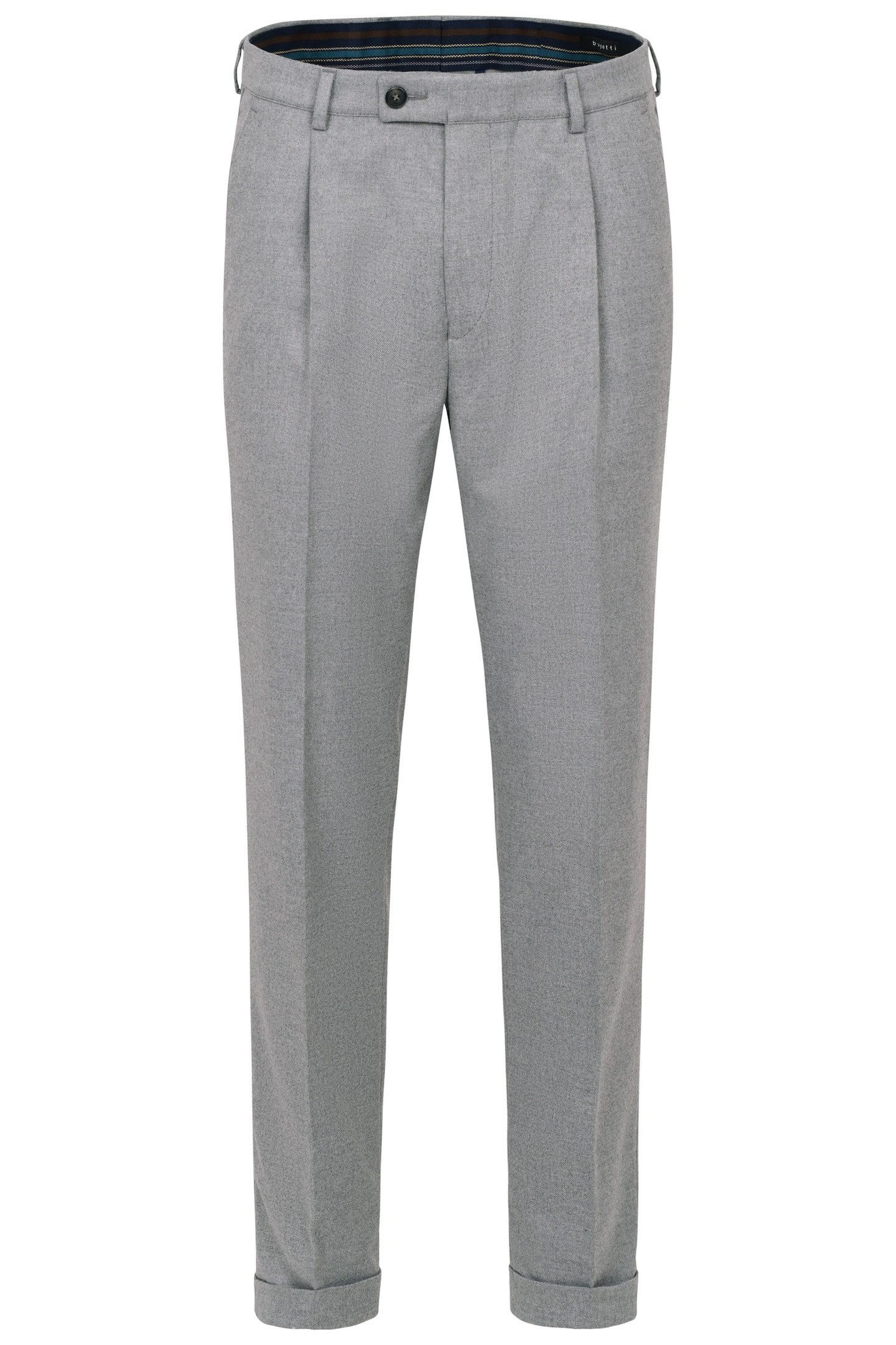bugatti Bundfaltenhose mit Modern-Flanell-Soft-Touch