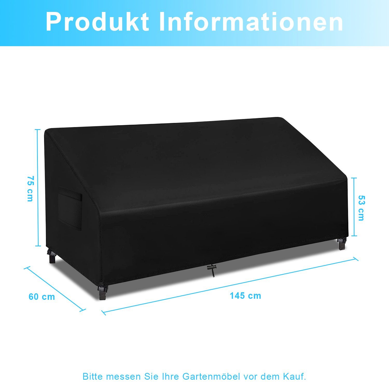 Rosnek Gartenmöbel-Schutzhülle wasserdicht, UV-beständig, für Gartenbank-So günstig online kaufen