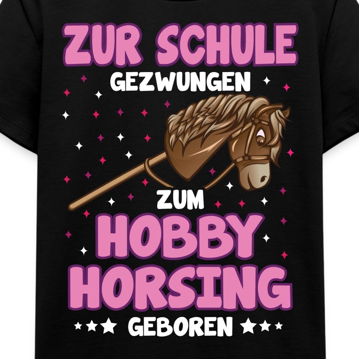 Spreadshirt T-Shirt Hobby Horsing Geborenes Pferdemädchen Kinder Premium T-Shirt (1-tlg)