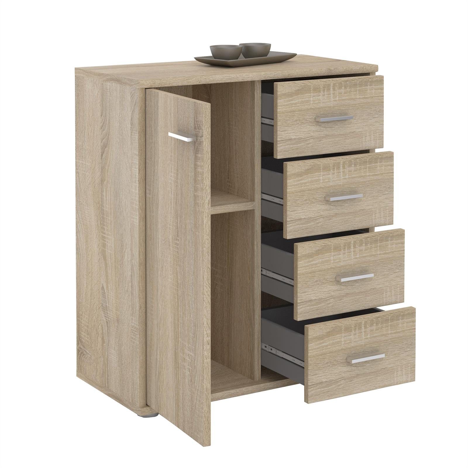 CARO-Möbel Highboard TIRANO, Kommode Highboard Mehrzweckschrank günstig online kaufen