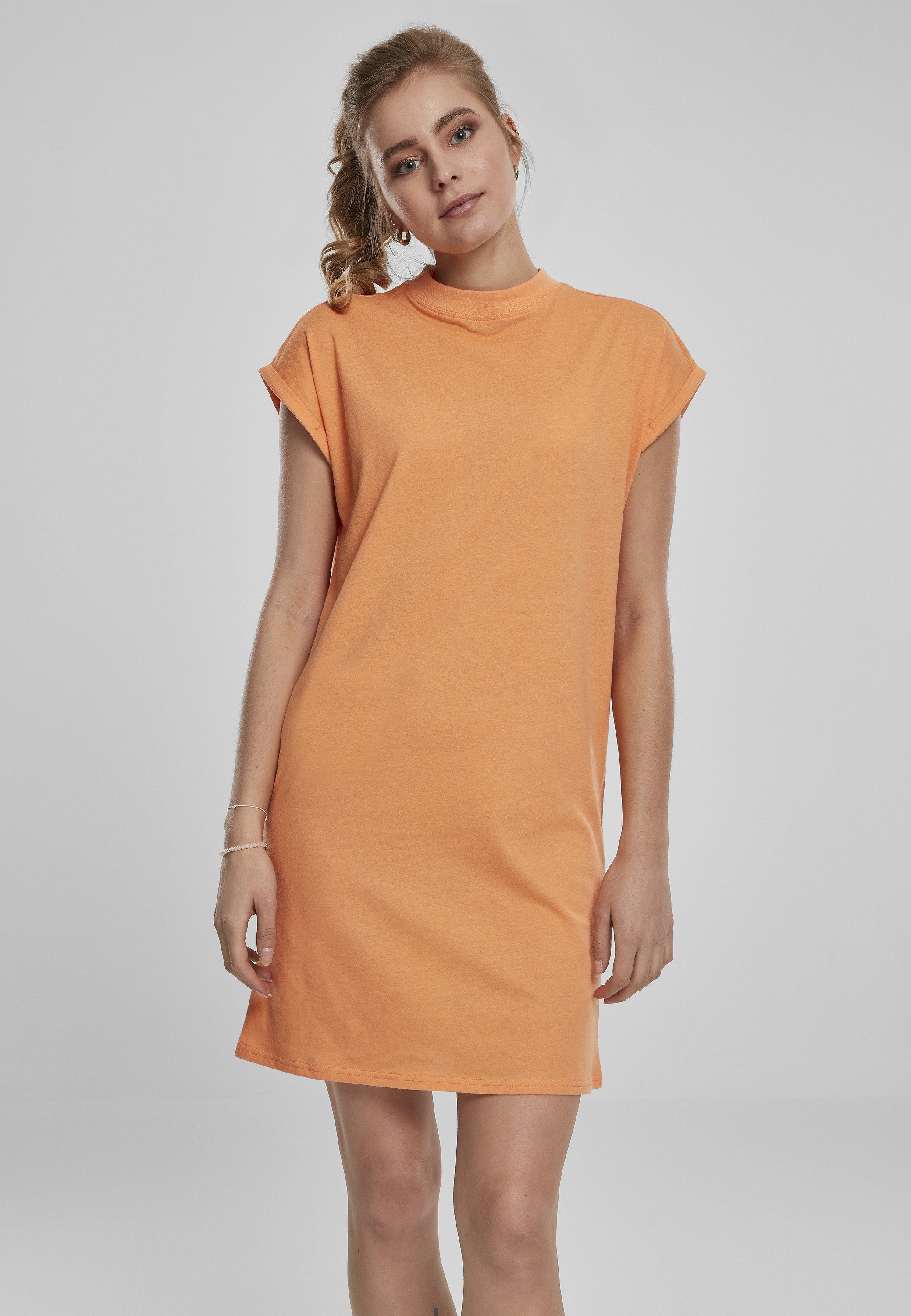 Dress Jerseykleid Extended URBAN Shoulder (1-tlg) Ladies Damen papaya Turtle CLASSICS