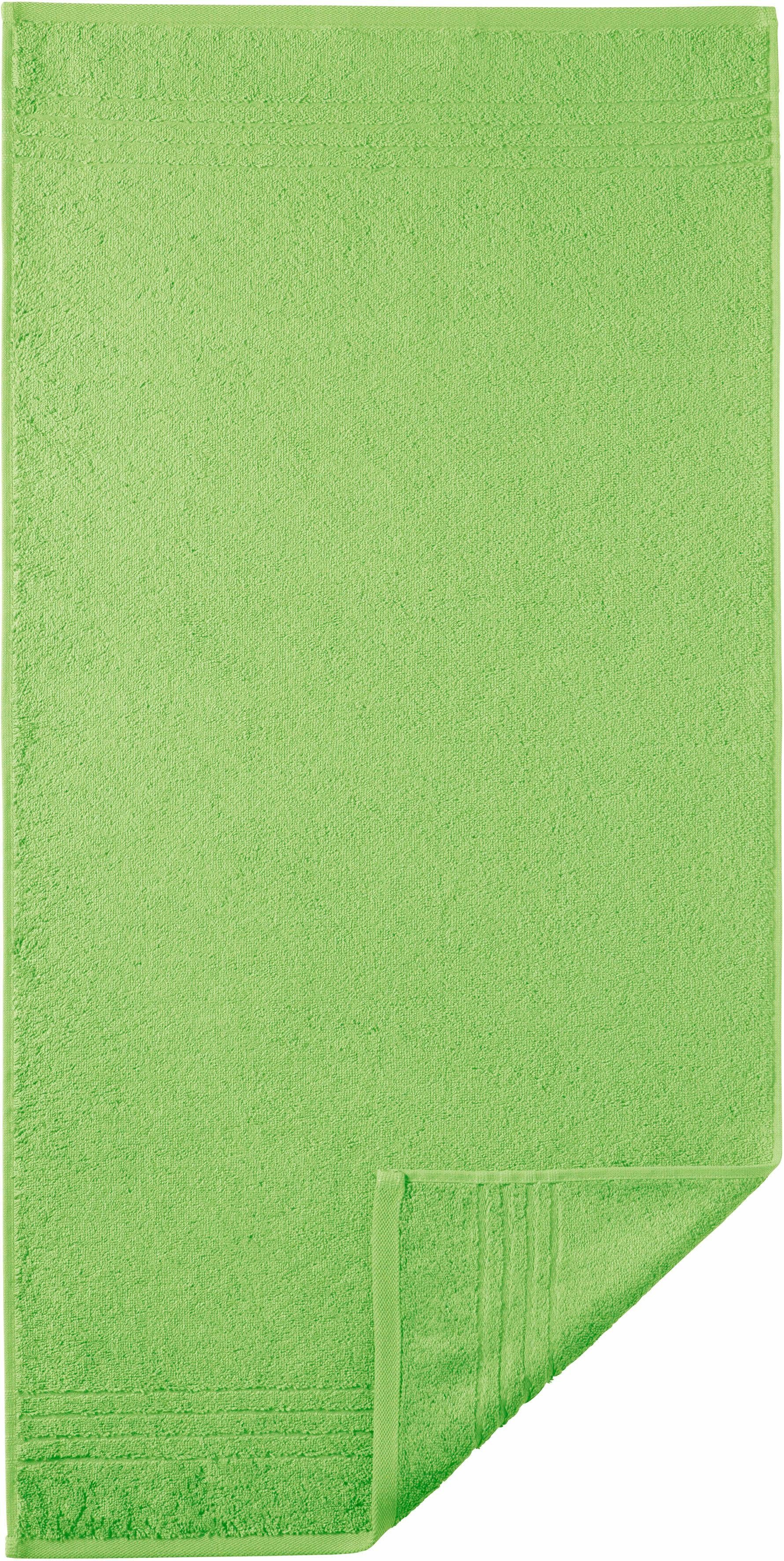 Egeria Badetücher Walkfrottee Uni-Programm Streifenbordüre, hellgrün mit reine Baumwolle Madison, (1-St)
