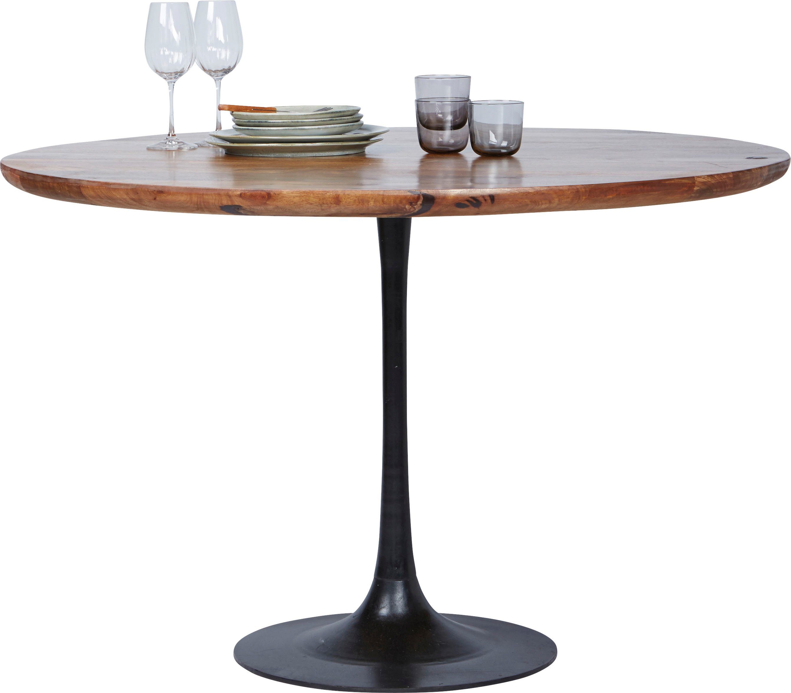 TOM TAILOR HOME Esstisch T-MODERN TABLE ROUND, aus Mangoholz, Knopfdetail,  Moderne Eleganz durch abgerundete Kante, In hochwertiger handwerklicher  Verarbeitung, jedes Produkt ist ein Unikat