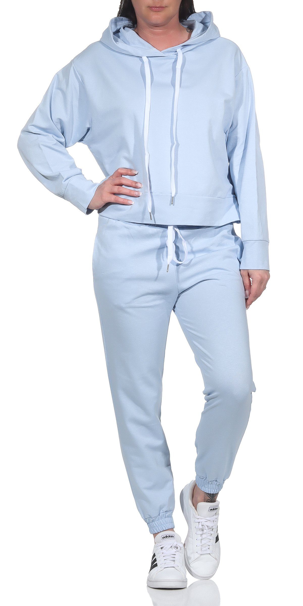CLEO STYLE Jogginganzug Damen Jogginganzug 83991 Hellblau günstig online kaufen
