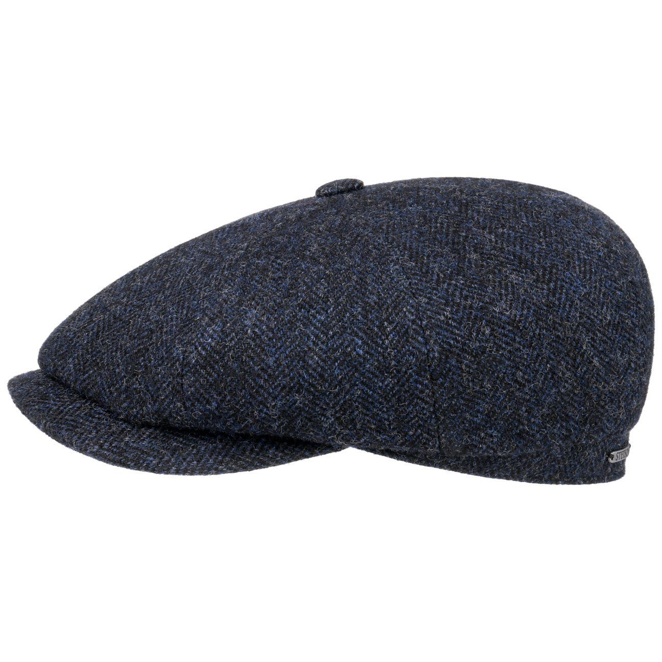 Flatcap schwarz-blau Cap (1-St) Flat mit Schirm Stetson