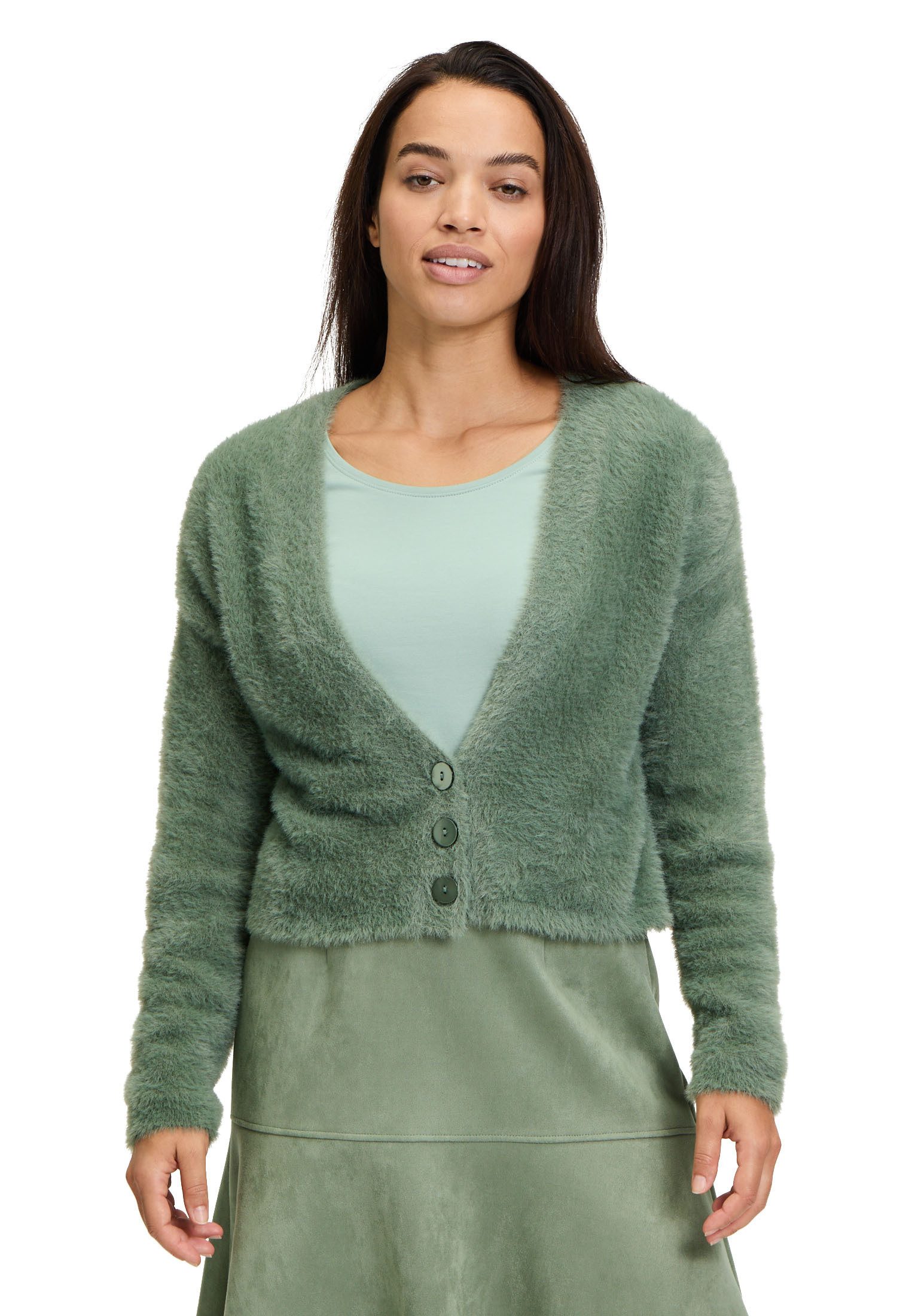 Cartoon Strickjacke Cartoon Strick-Cardigan mit Knopfleiste günstig online kaufen