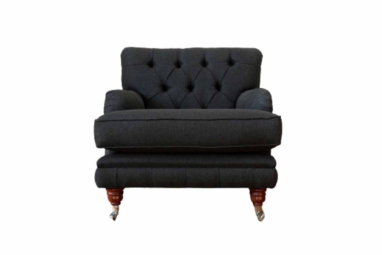 JVmoebel Sessel Sessel Luxus Einsitzer Couch Textil Polster Möbel Couchen Stoff, Made In Europe