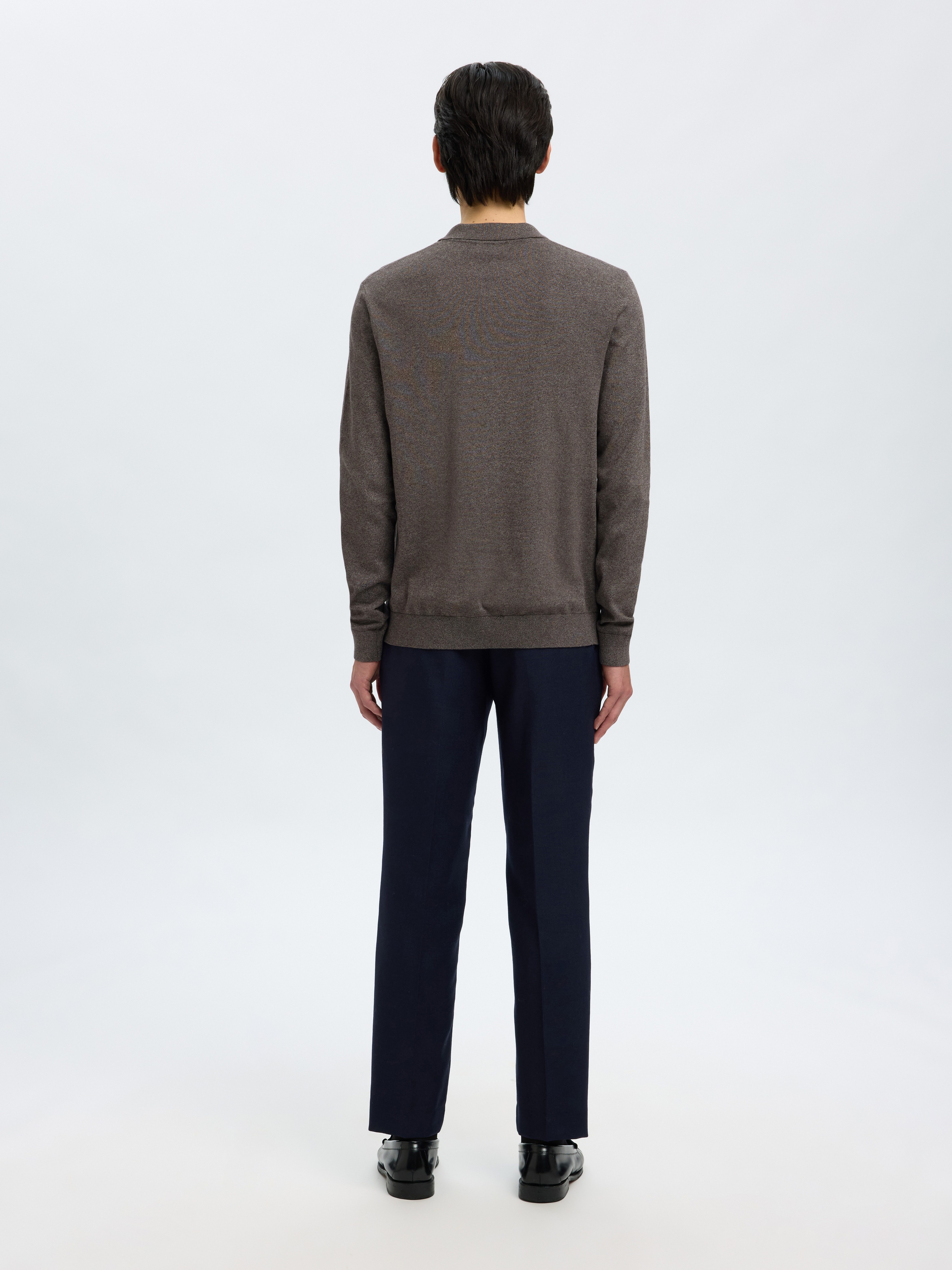 Selected Polokragenpullover SLHBERG LS HALF ZIP POLO NOOS