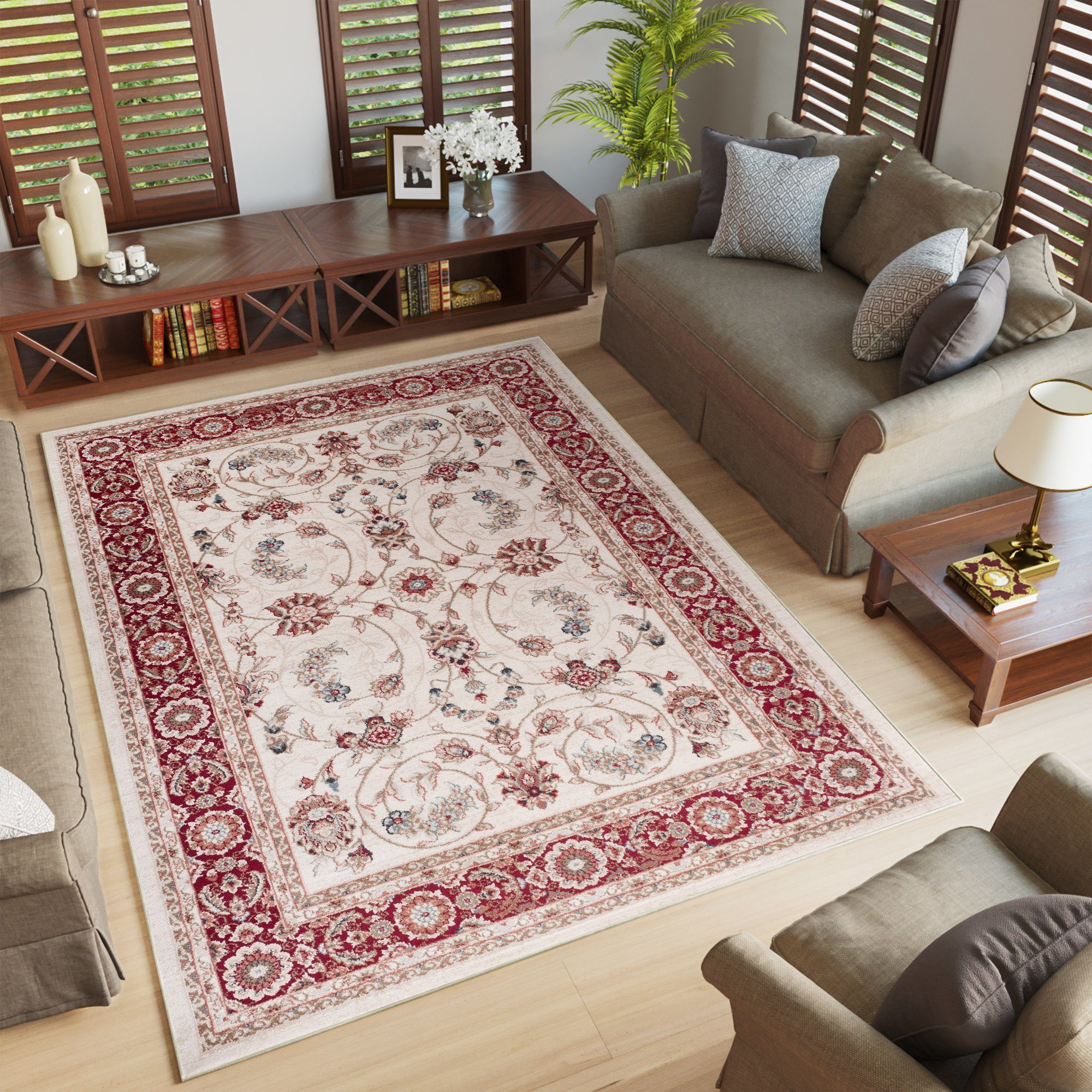 Tapiso Teppich COLORADO, rechteckig, Höhe: 10 mm, Wohnzimmer, Schlafzimmer, Kurzflor, klassisch Design