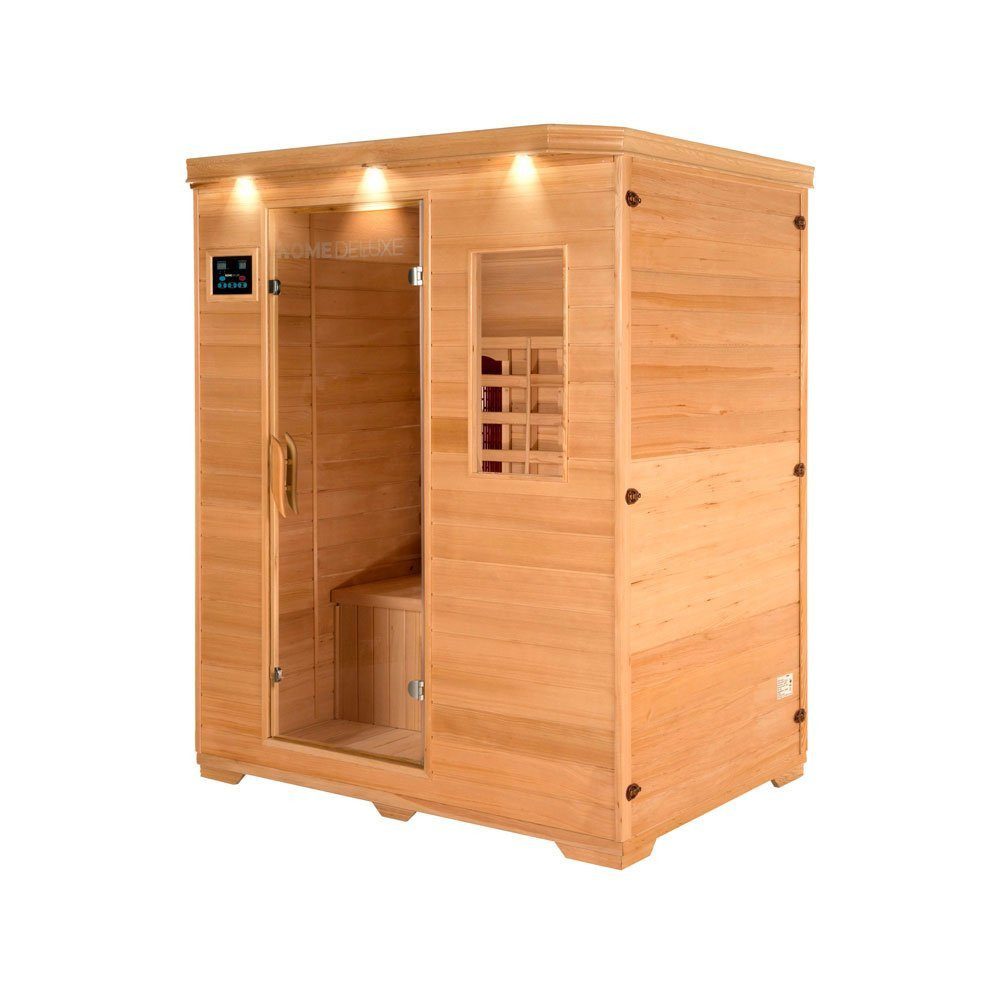 HOME DELUXE Infrarotkabine REDSUN L, BxTxH: 153 x 110 x 190 cm, Keramikstrahler, Holz: Hemlocktanne
