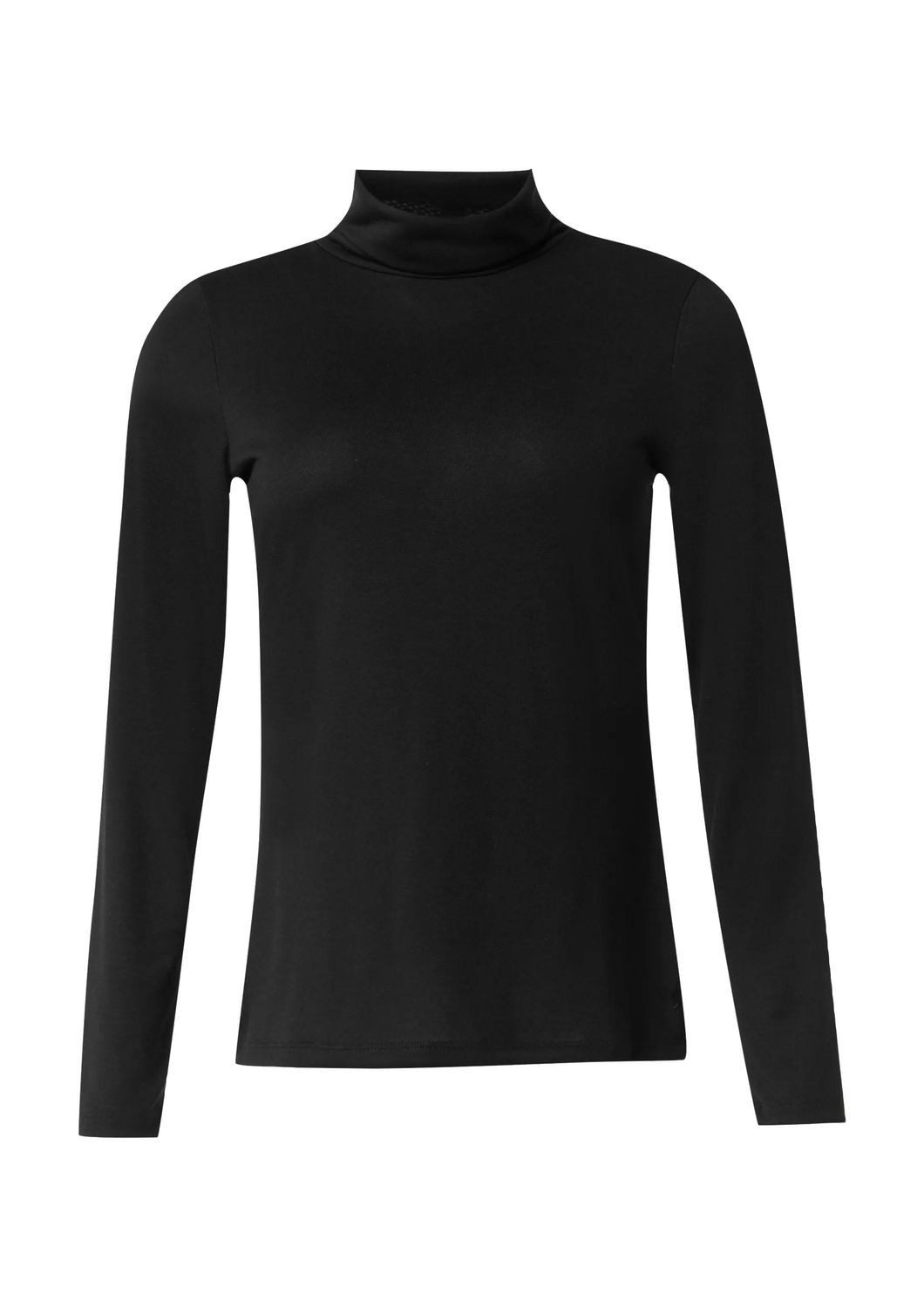 comma Longsleeve Business mit gesticktem Logo und Turtleneck