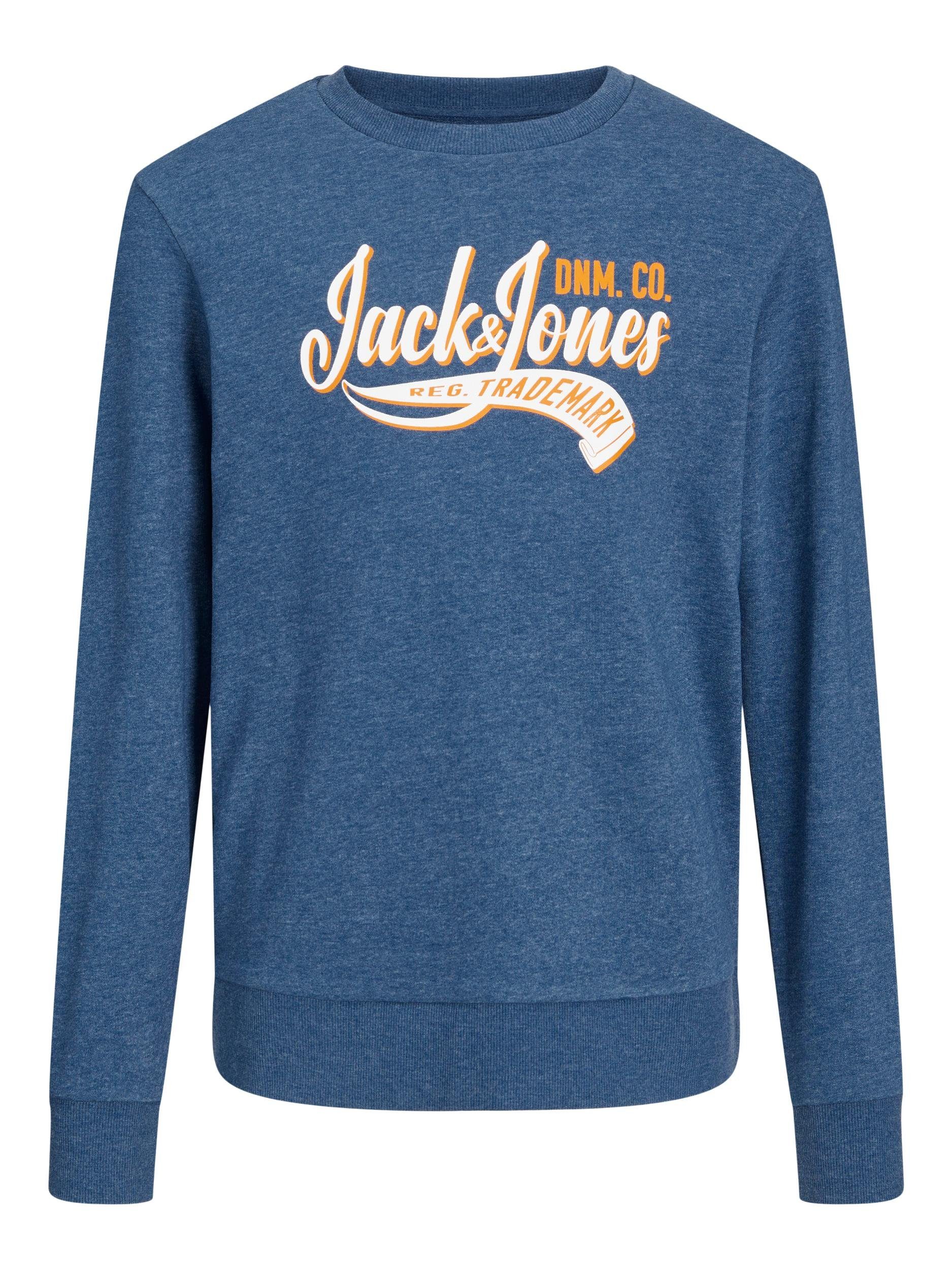 Jack & Jones Junior Sweatshirt JJELOGO SWEAT CREW NECK 2 COL SS24 JNR ensign blue