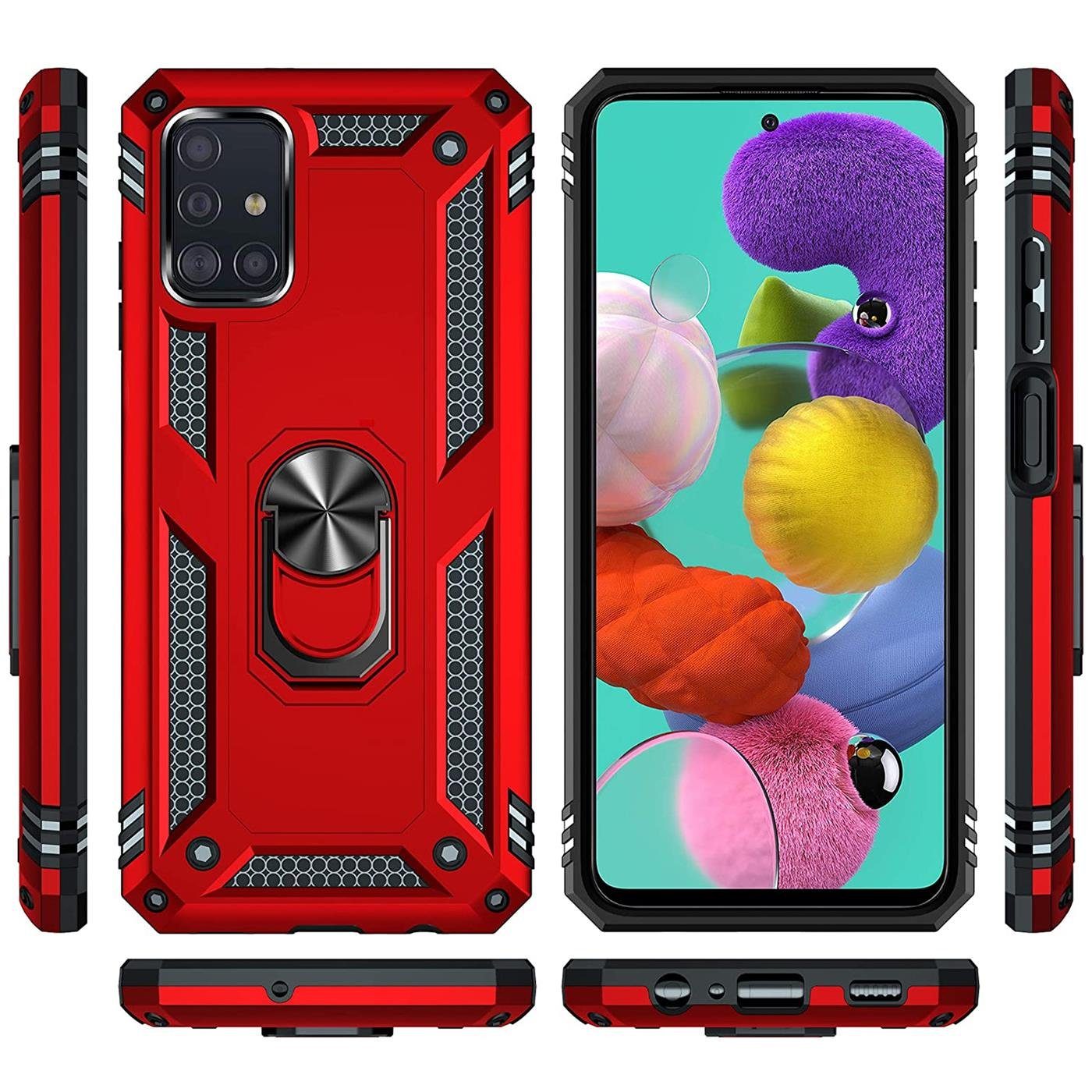 CoolGadget Handyhülle Armor Shield Case für Samsung Galaxy A51 6,5 Zoll, Outdoor Cover mit Magnet Ringhalterung Handy Hülle für Samsung A51 – Bild 2 von 5