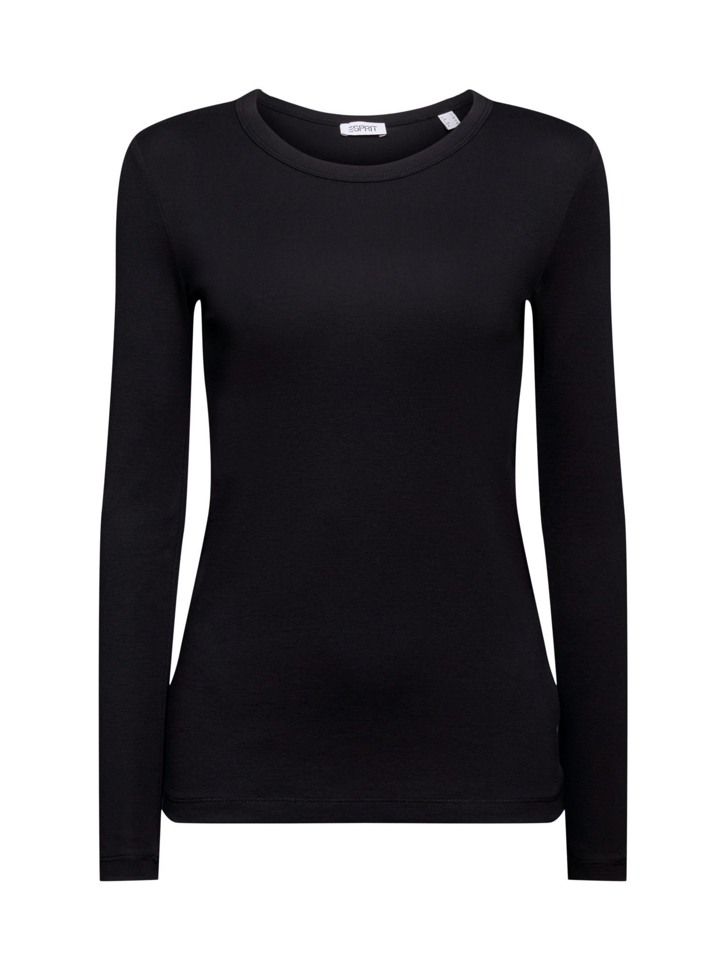 Esprit Langarmshirt T-Shirts (1-tlg) BLACK