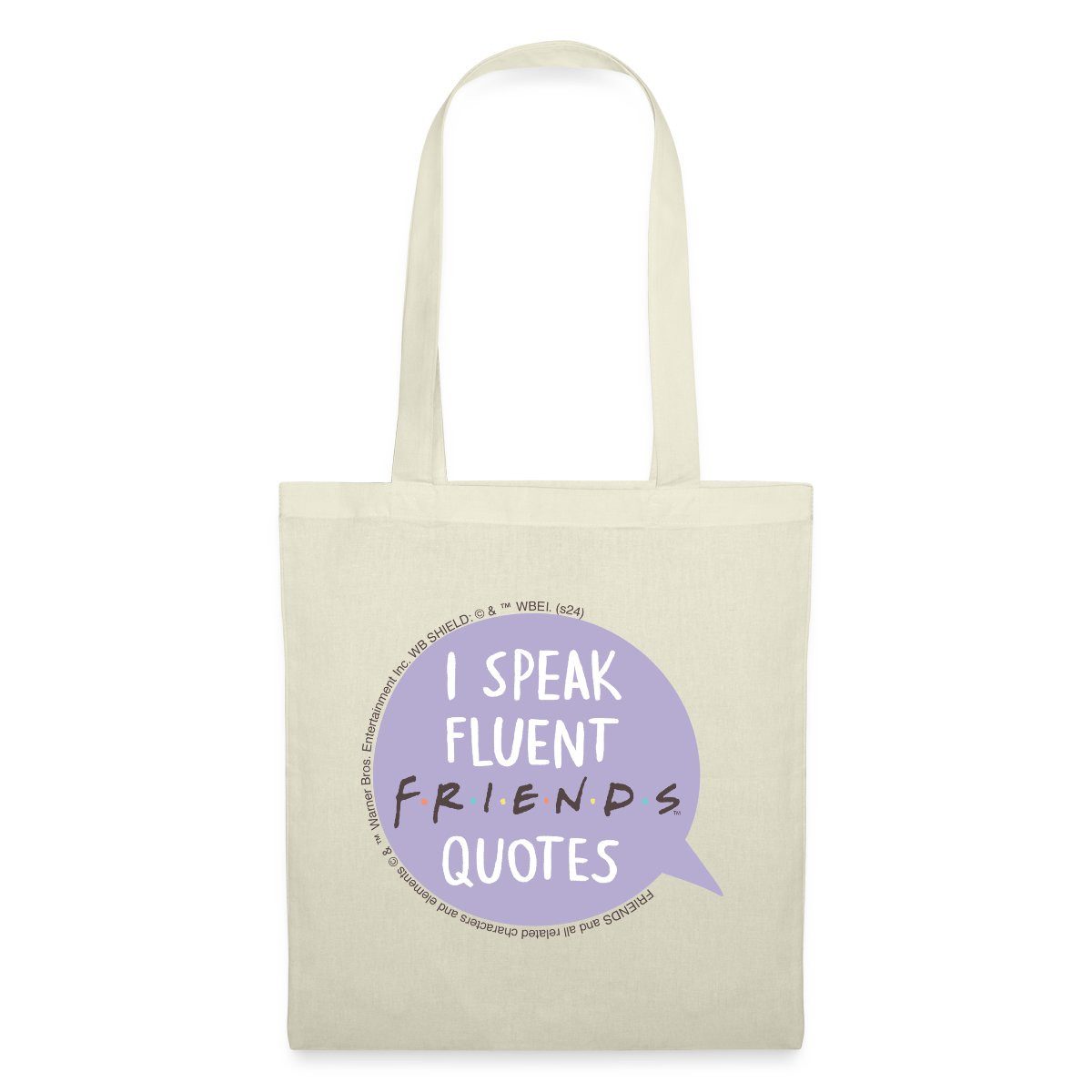 Henkeltasche Friends I Speak Fluent Friends Quotes Sprechblase Stoffbeutel