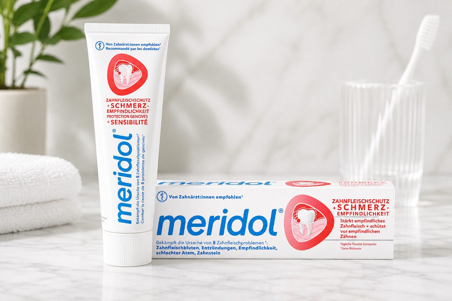 Meridol Zahnpasta meridol Zahnpasta Zahnfleischschutz & Schmerzempfindlichkeit, 75 ml