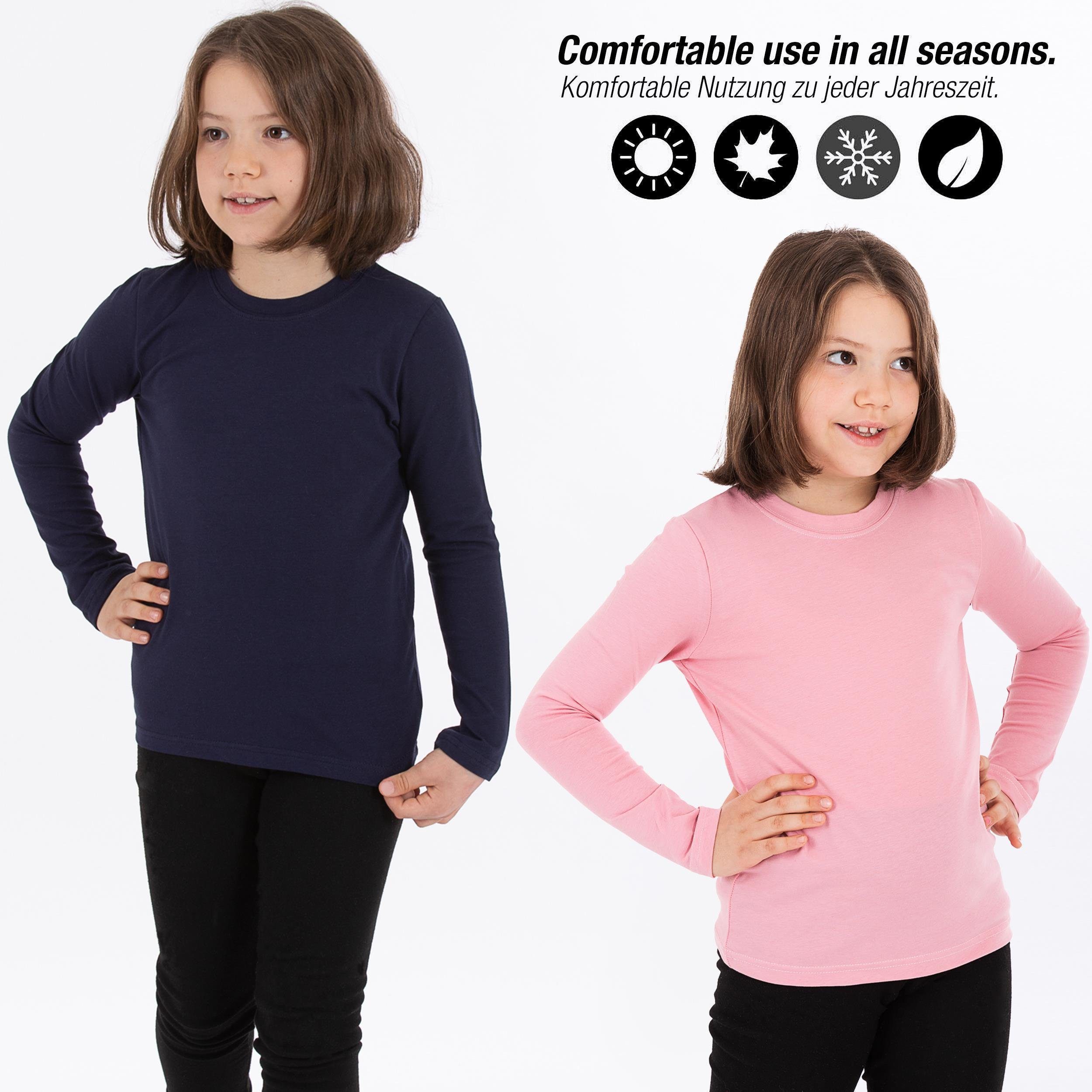 Kinder Unterhemd LOREZA (Set, Pack 3er Body 6 Variante 3-St) Shirt Unterhemden Mädchen Langarmshirts