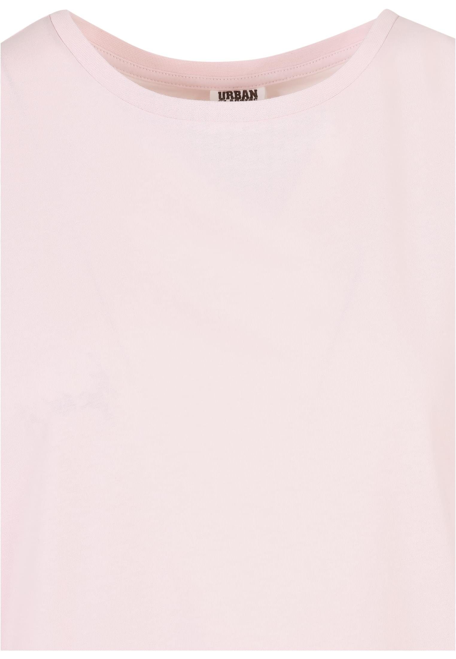 URBAN CLASSICS Kurzarmshirt Damen Ladies Shoulder Organic Extended pink Tee (1-tlg)