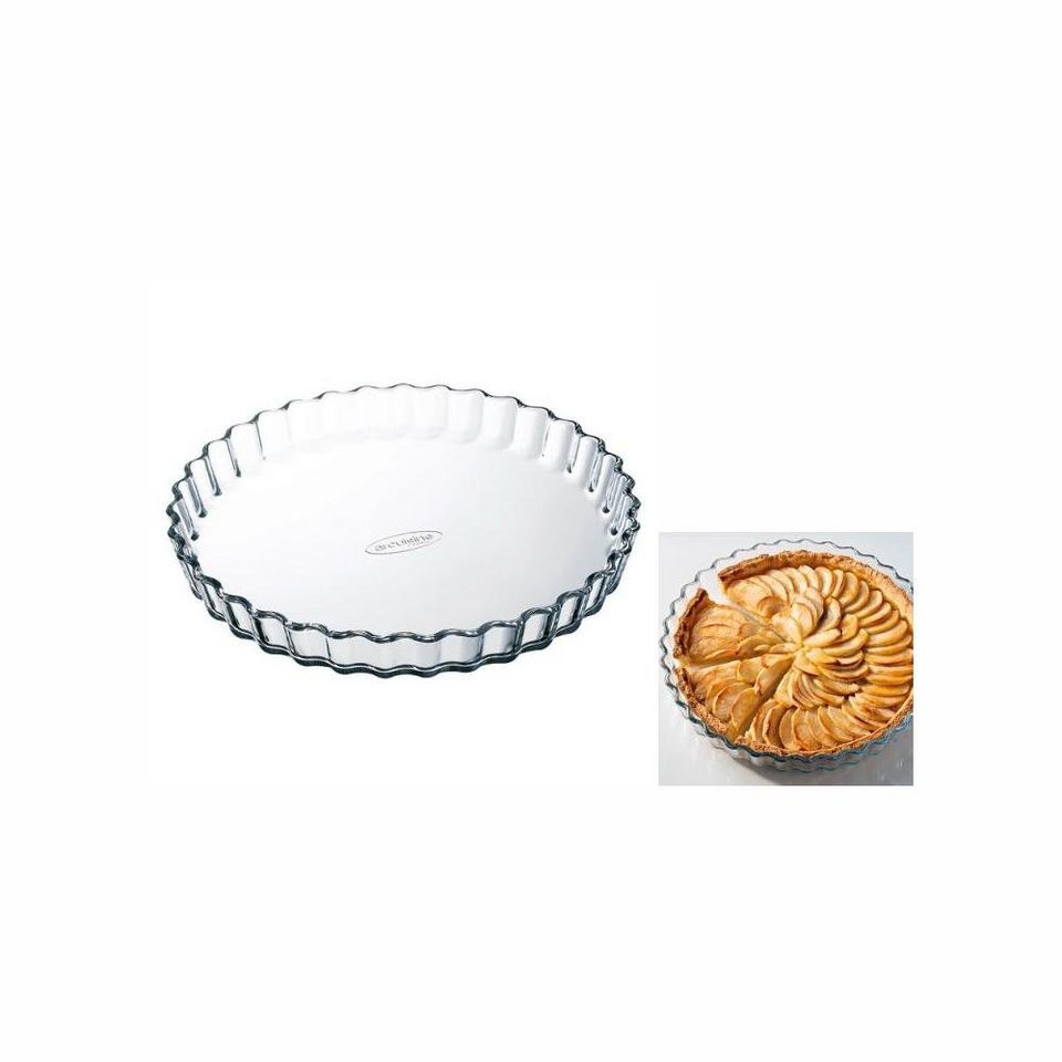 Ô Cuisine Auflaufform Backform Kuchenform Glas Quiche Pie Auflaufform  Ofenform rund Ô Cuisin, Glas