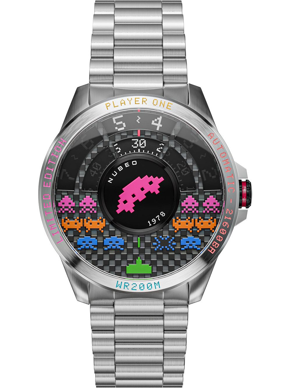 Automatikuhr Nubeo NB-6082-SI-11 Herrenuhr Quasar Automatik Limited 48mm 20ATM Nubeo NB-6082-SI-11 Herrenuhr Quasar Automatik Limited 48mm 20ATM