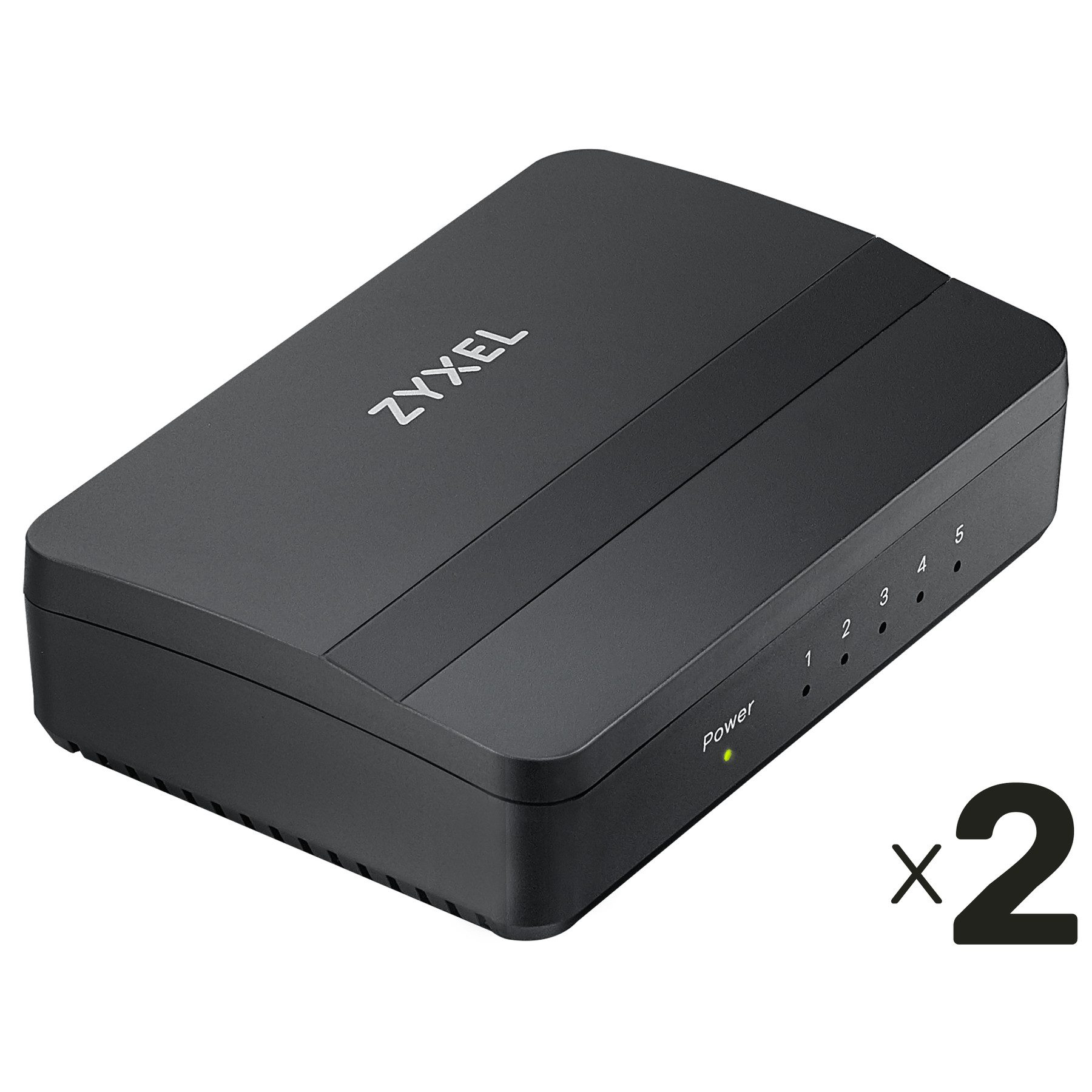 ZYXEL Desktop-Switch GS-105S v2 5Port 2er Pack Netzwerk-Switch