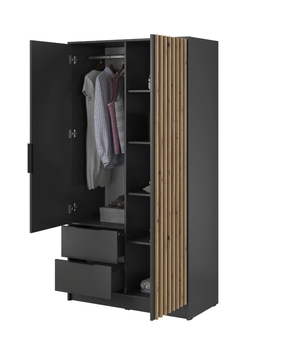 Luxusbetten24 Kleiderschrank Designer Schrank Niro 105 cm mit großzügigem Stauraum